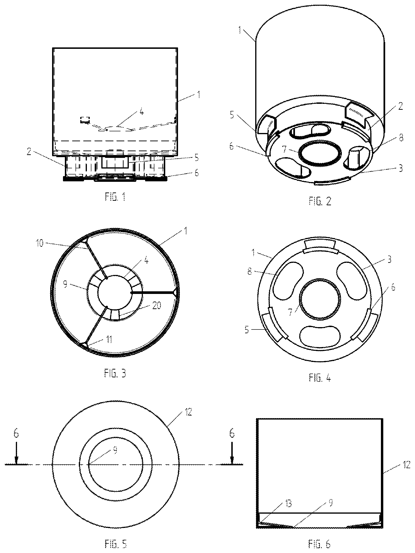 Patent US11772876 — Compact gravity-driven distribution mechanism for spherical objects — Figure 1