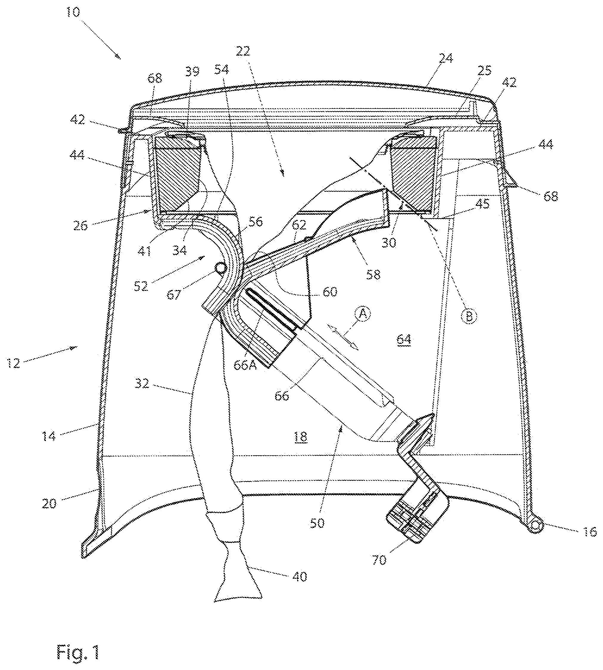 Patent US11772888 — Cassette and apparatus for packing disposable objects into an elongated tube of flexible material — Figure 1