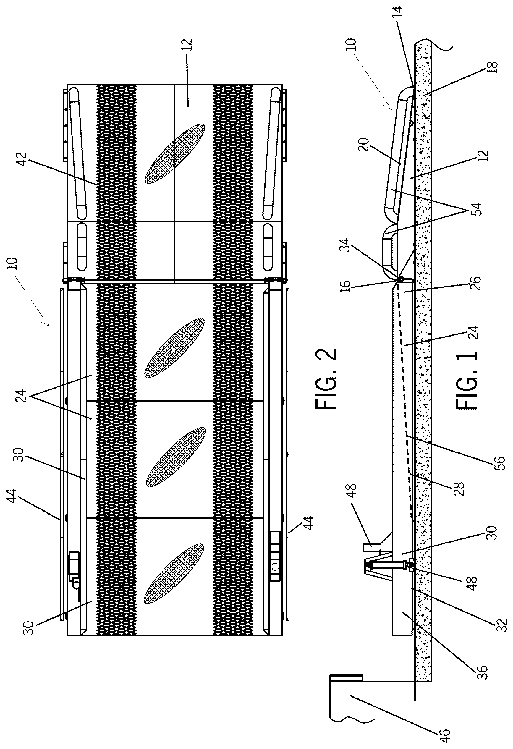 Patent US11772915 — Hydraulically-powered vehicle leveler — Figure 1