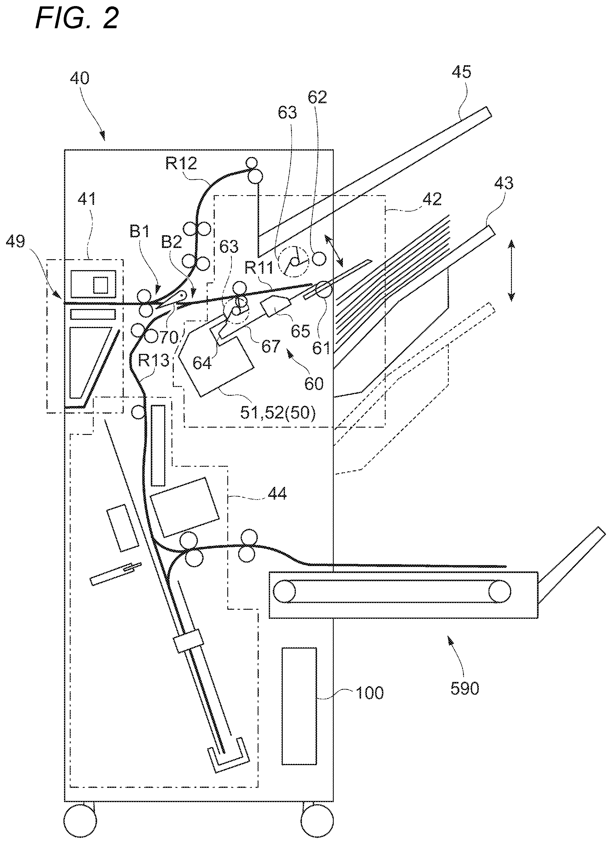 Patent US11772925 Figure 2 – Recording material processing apparatus