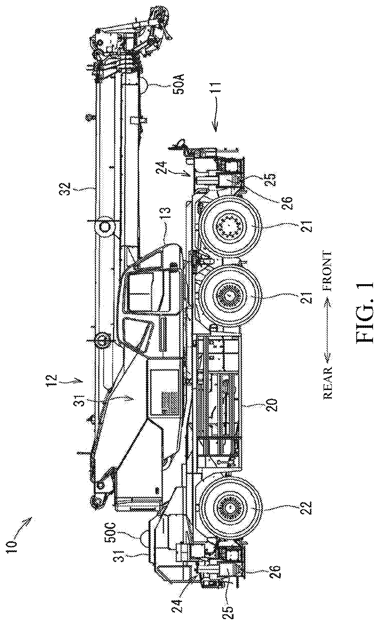 Patent US11772941 — Crane vehicle — Figure 1
