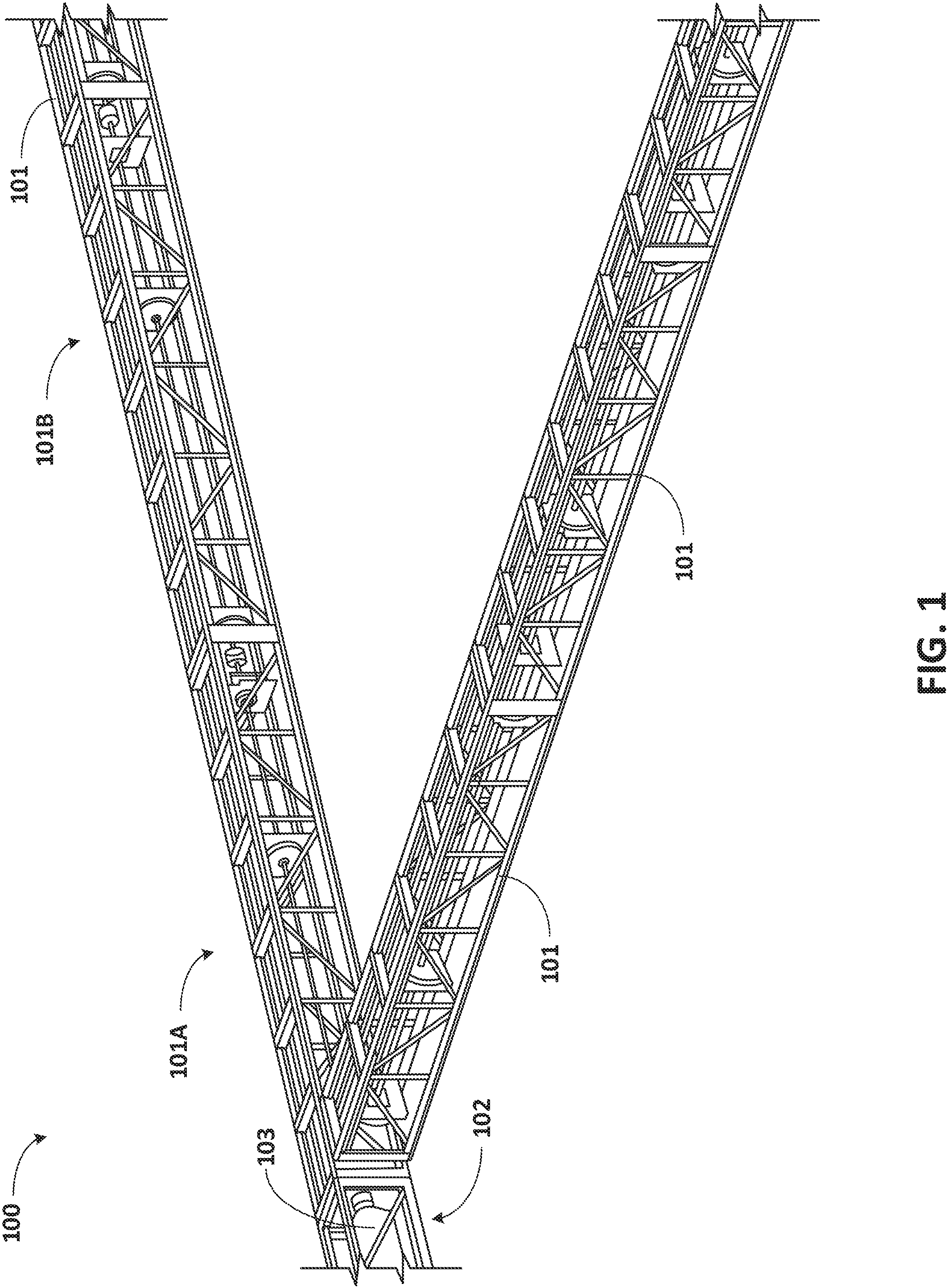 Patent US11772942 Figure 1 – Modular lift system