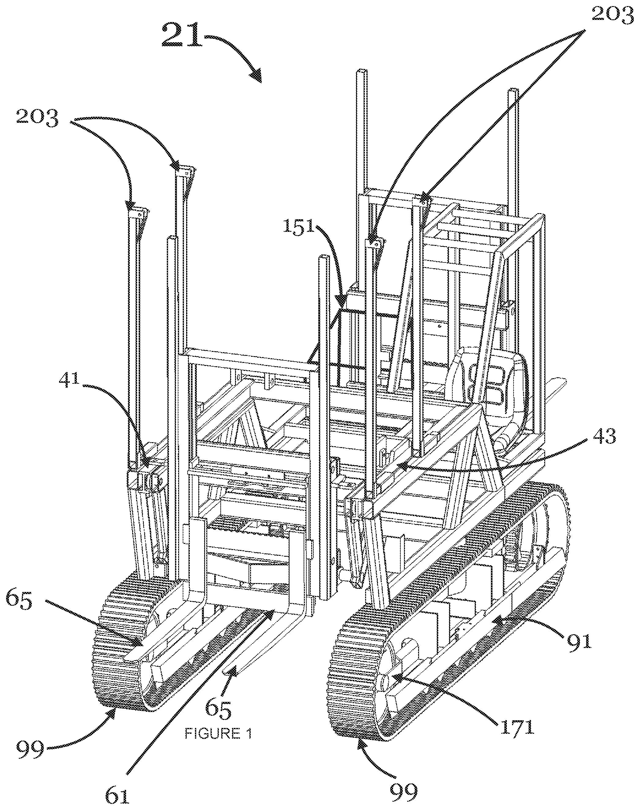 Patent US11772945 — Straddle fork vehicle — Figure 1