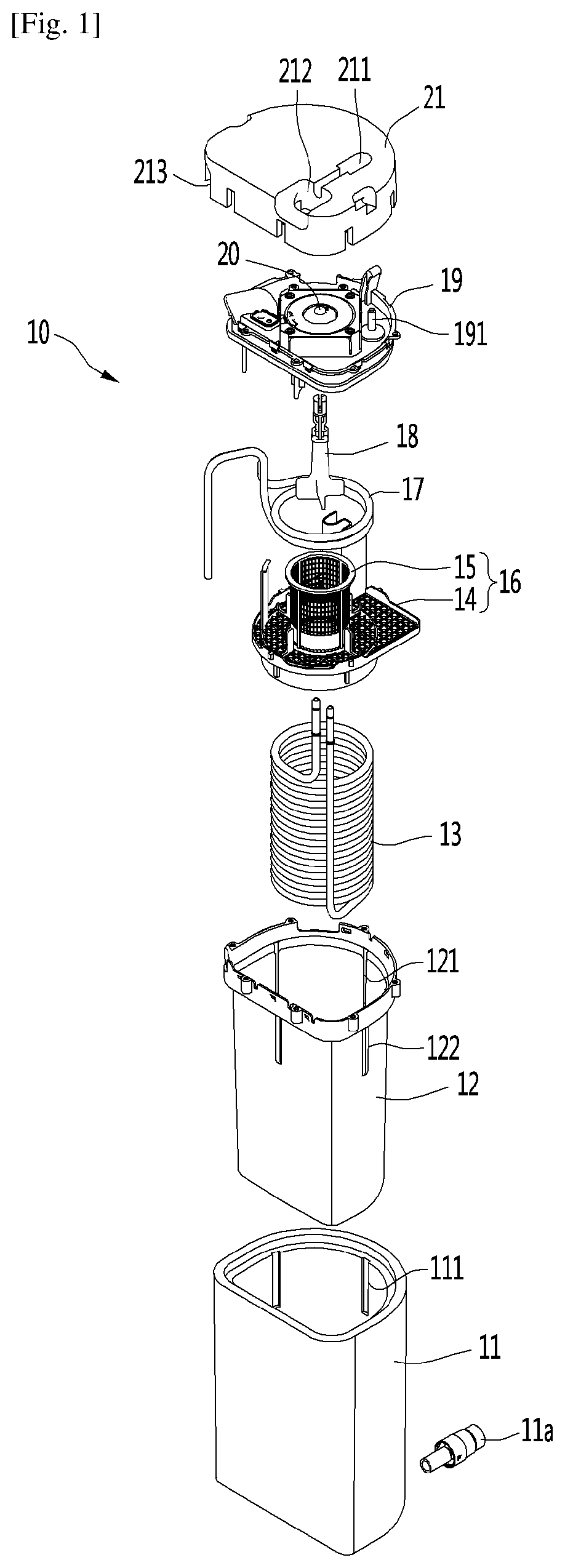 Patent US11772951 Figure 1 – Cooling unit for water purifier