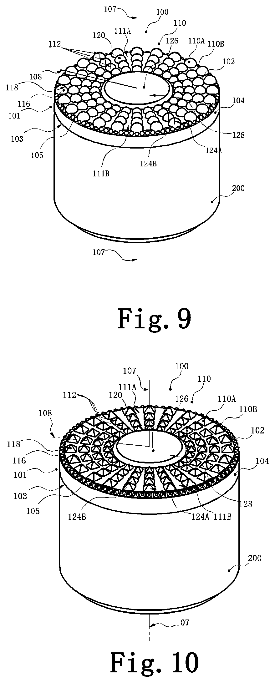 Patent US11772977 Figure 5 – Polycrystalline diamond compact table with polycrystalline diamond extensions therefrom