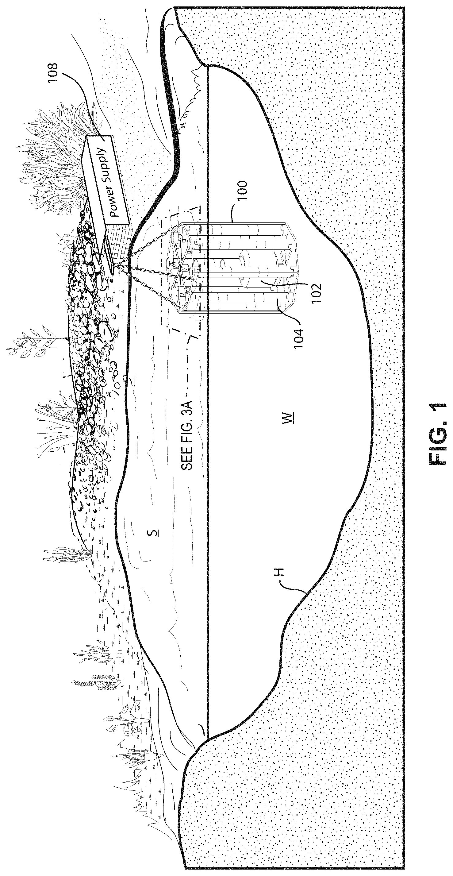 Patent US11772991 — Apparatuses and methods for treating, purifying and/or extracting from wastewater — Figure 1