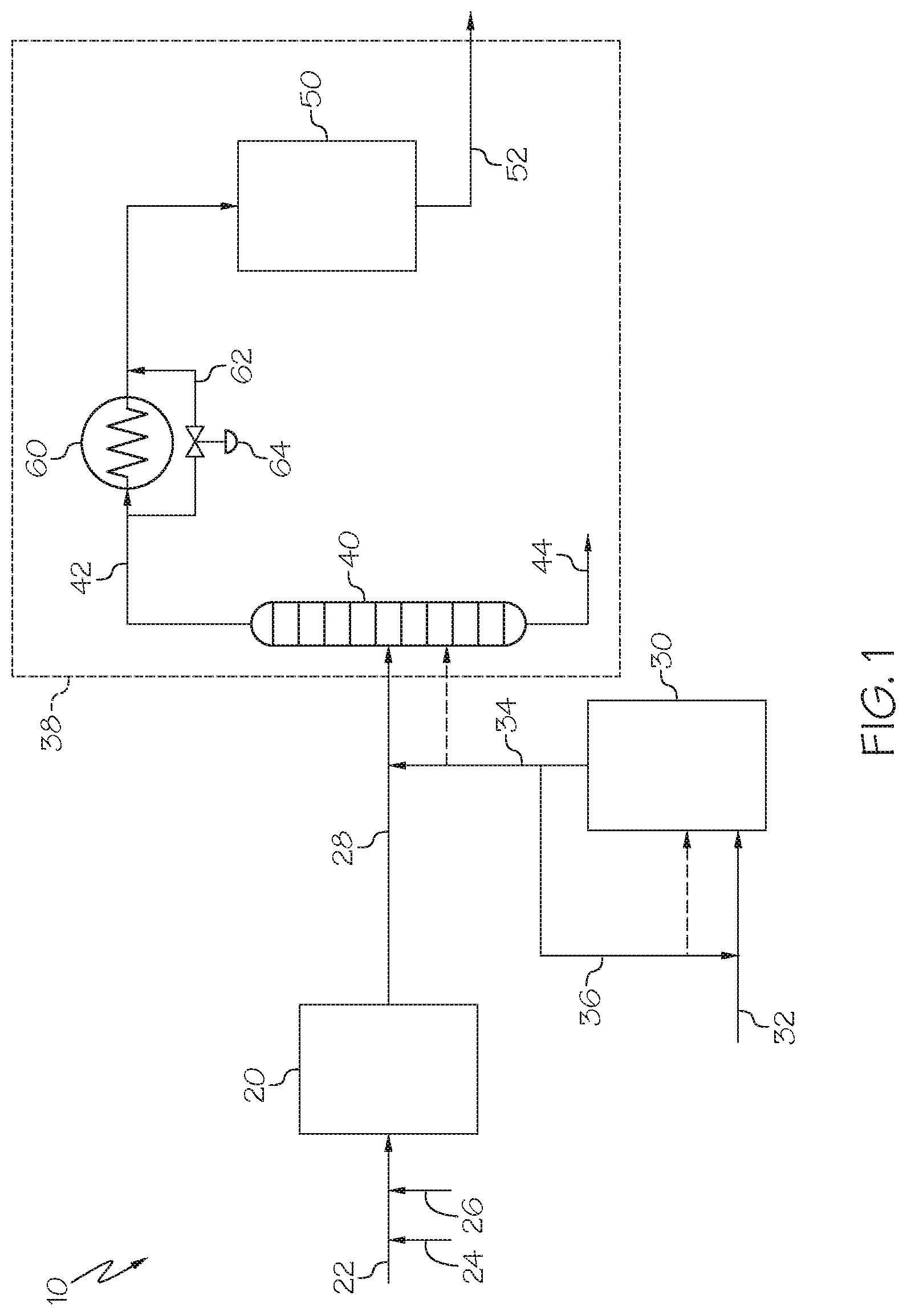 Patent US11773038 — Methods for operating acetylene hydrogenation units in integrated steam cracking and fluidized catalytic dehydrogenation systems — Figure 1