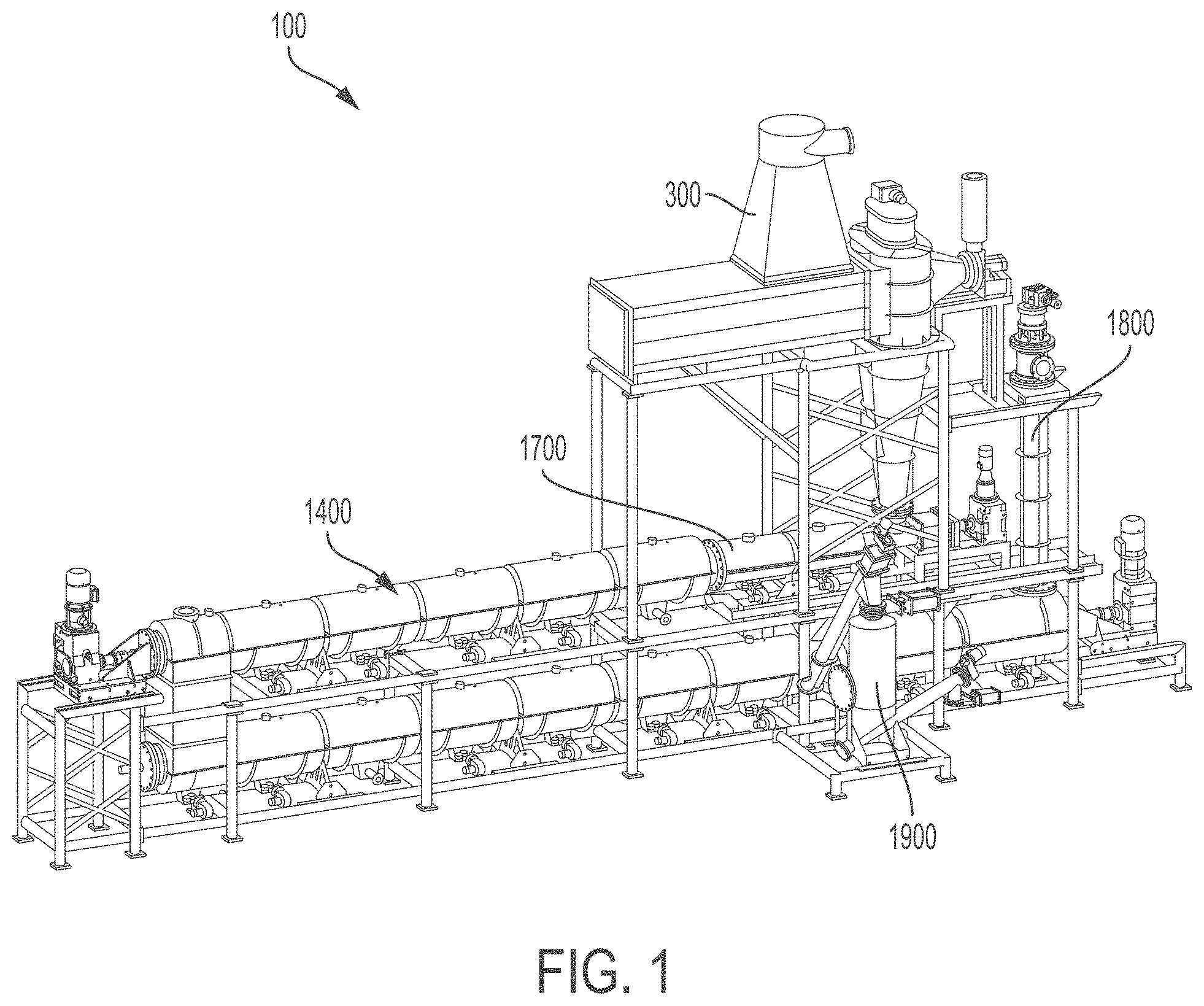 Patent US11773330 Figure 1 – System and process for converting waste plastic into fuel