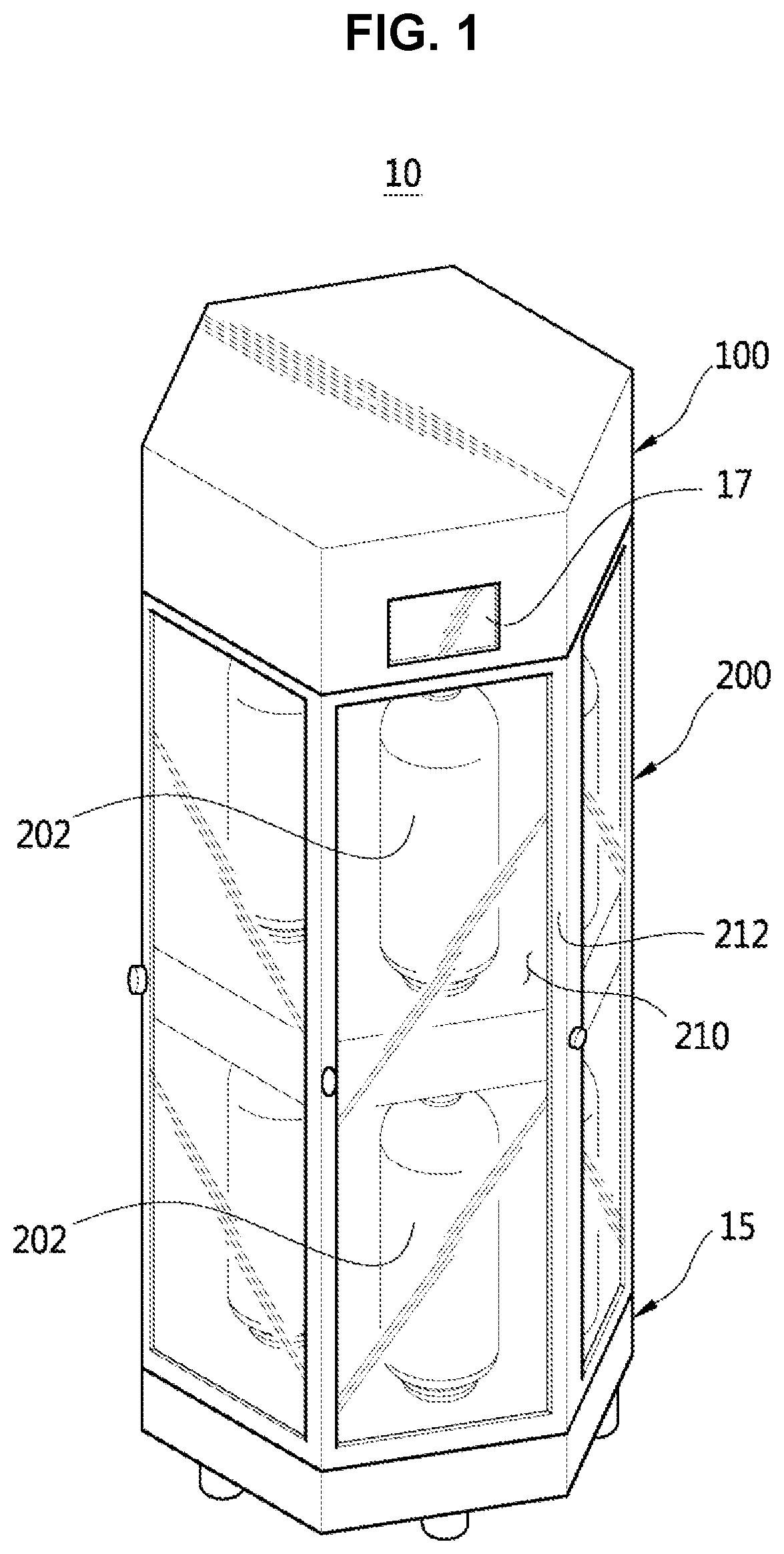 Patent US11773354 — Beer manufacturing device and method for manufacturing beer by using same — Figure 1