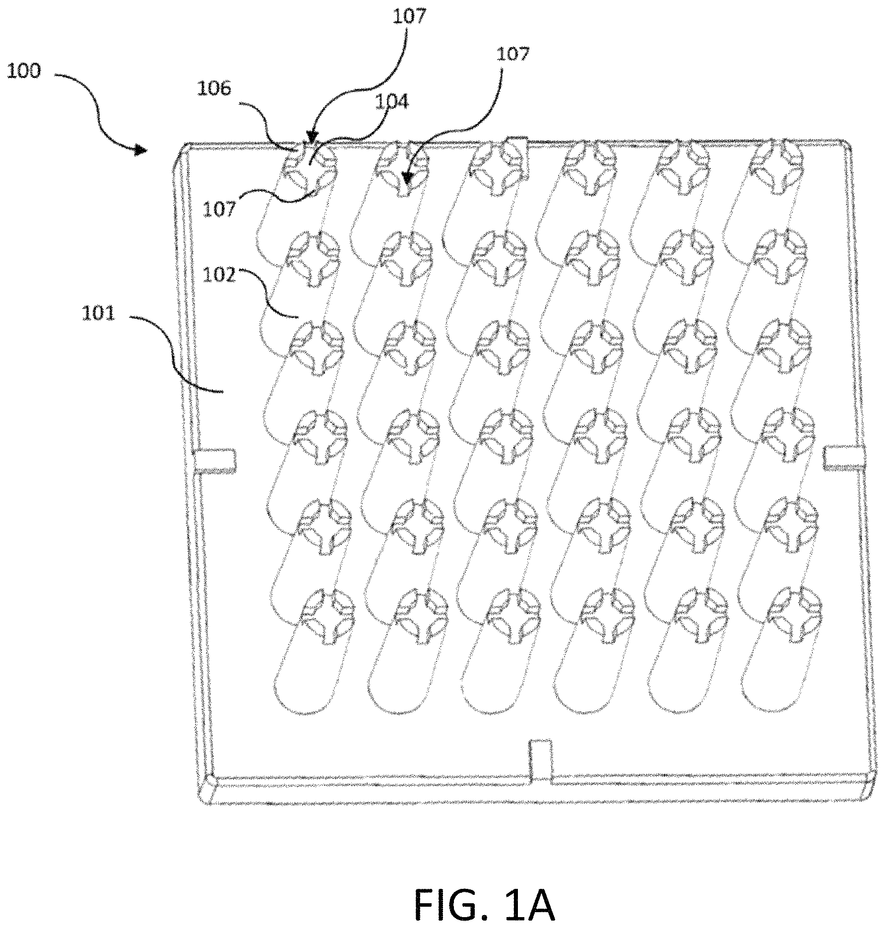 Patent US11773357 — Perfusion plate for microarray 3D bioprinting — Figure 1