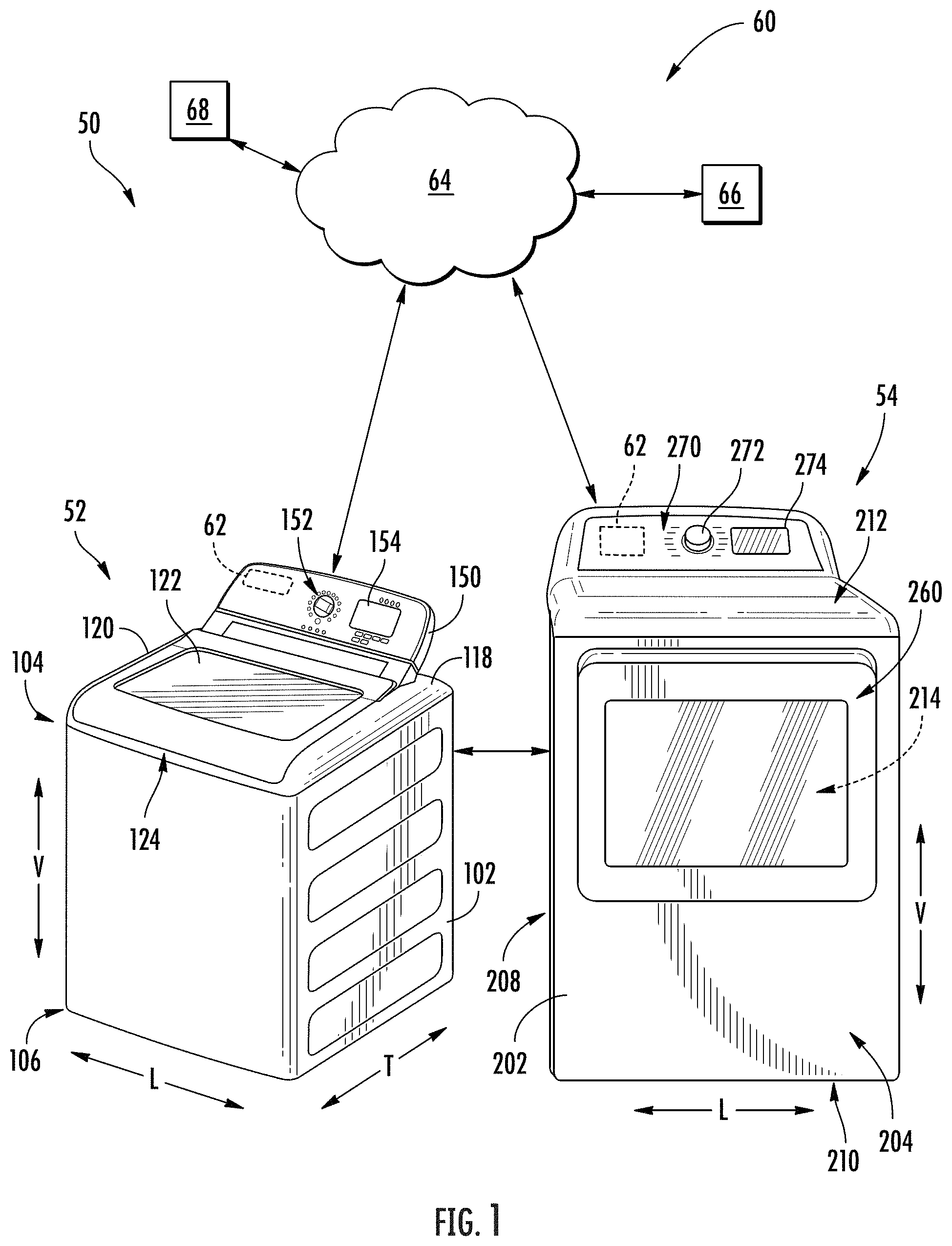 Patent US11773531 — Method of operating a dryer appliance based on the remaining moisture content of a load of clothes — Figure 1