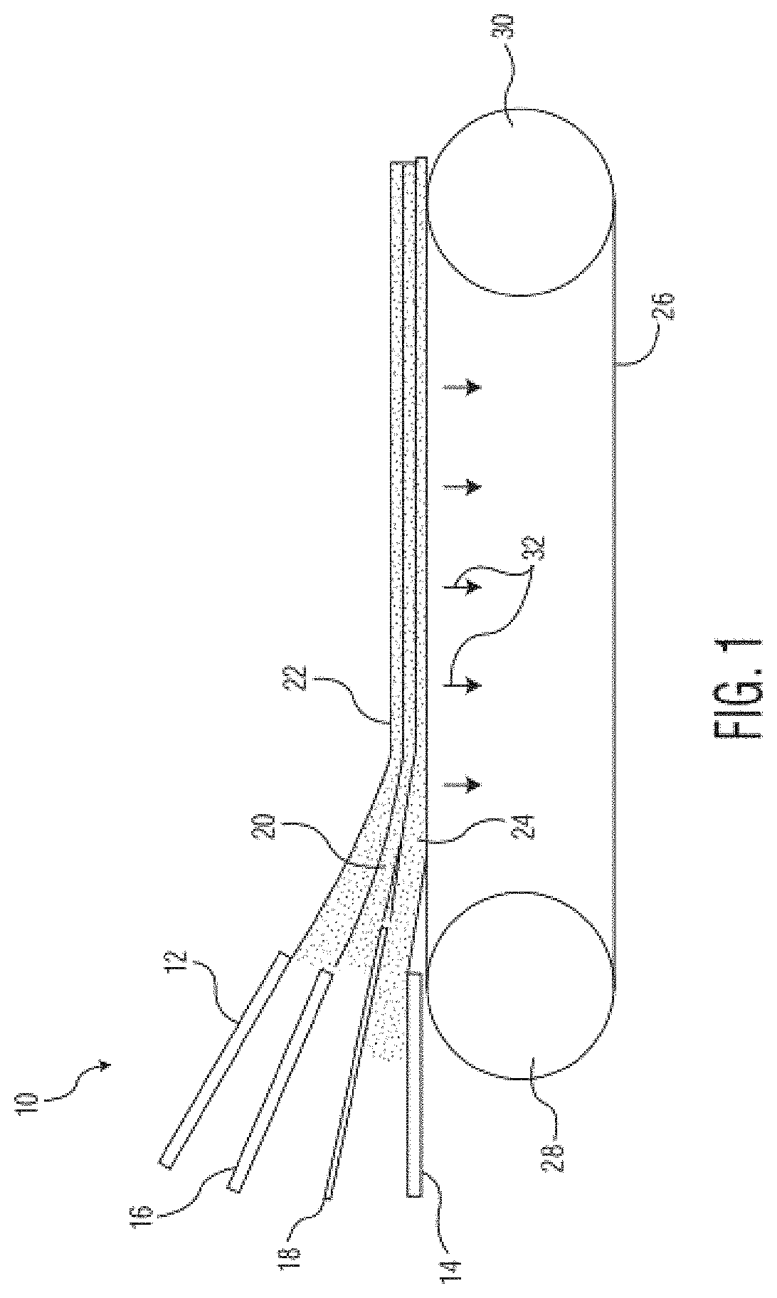 Patent US11773538 — Multi-ply through-air dried tissue products comprising regenerated cellulose fiber — Figure 1