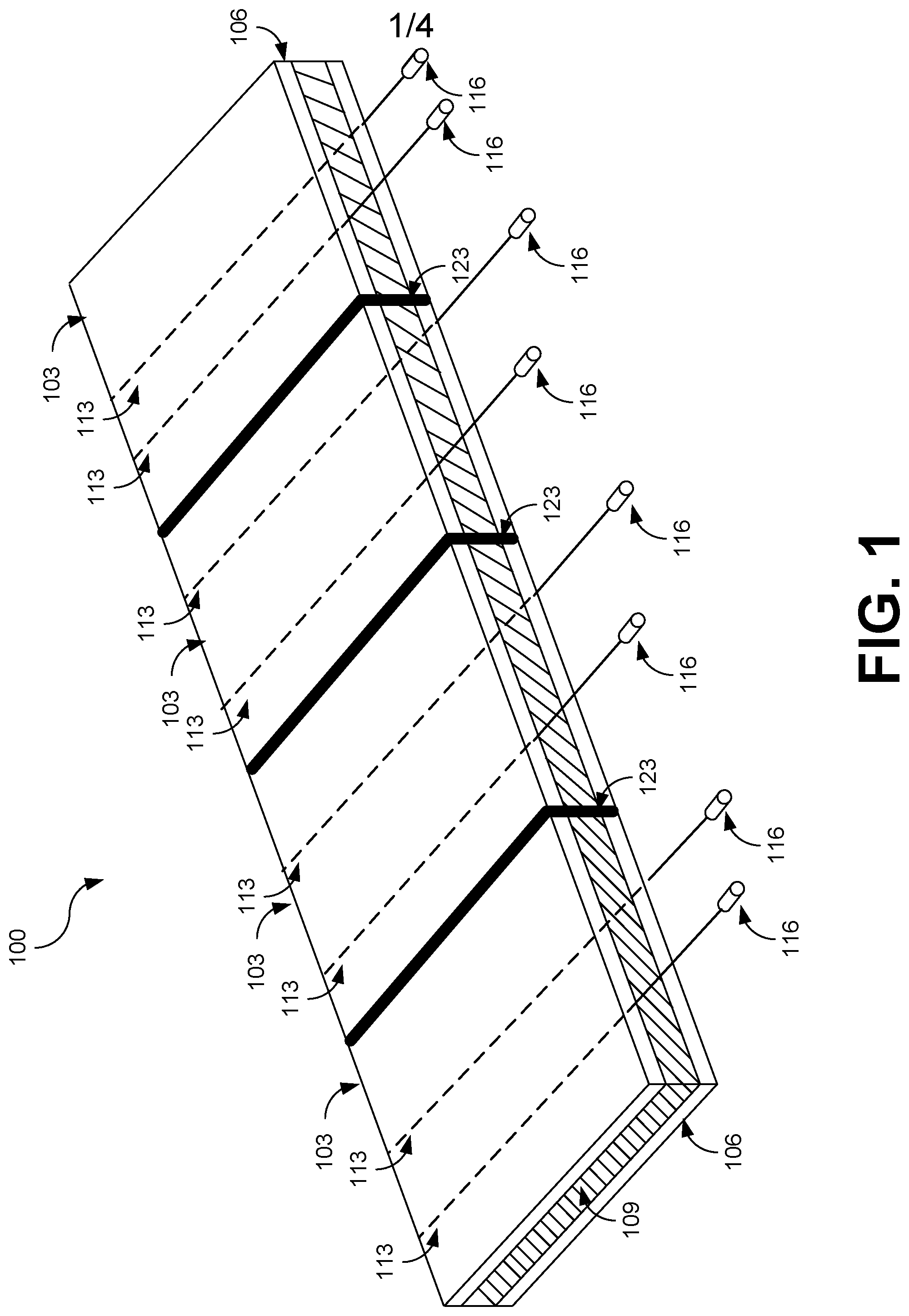 Patent US11773542 — Piezeoelectric-based asphalt layer for energy harvesting roadway — Figure 1