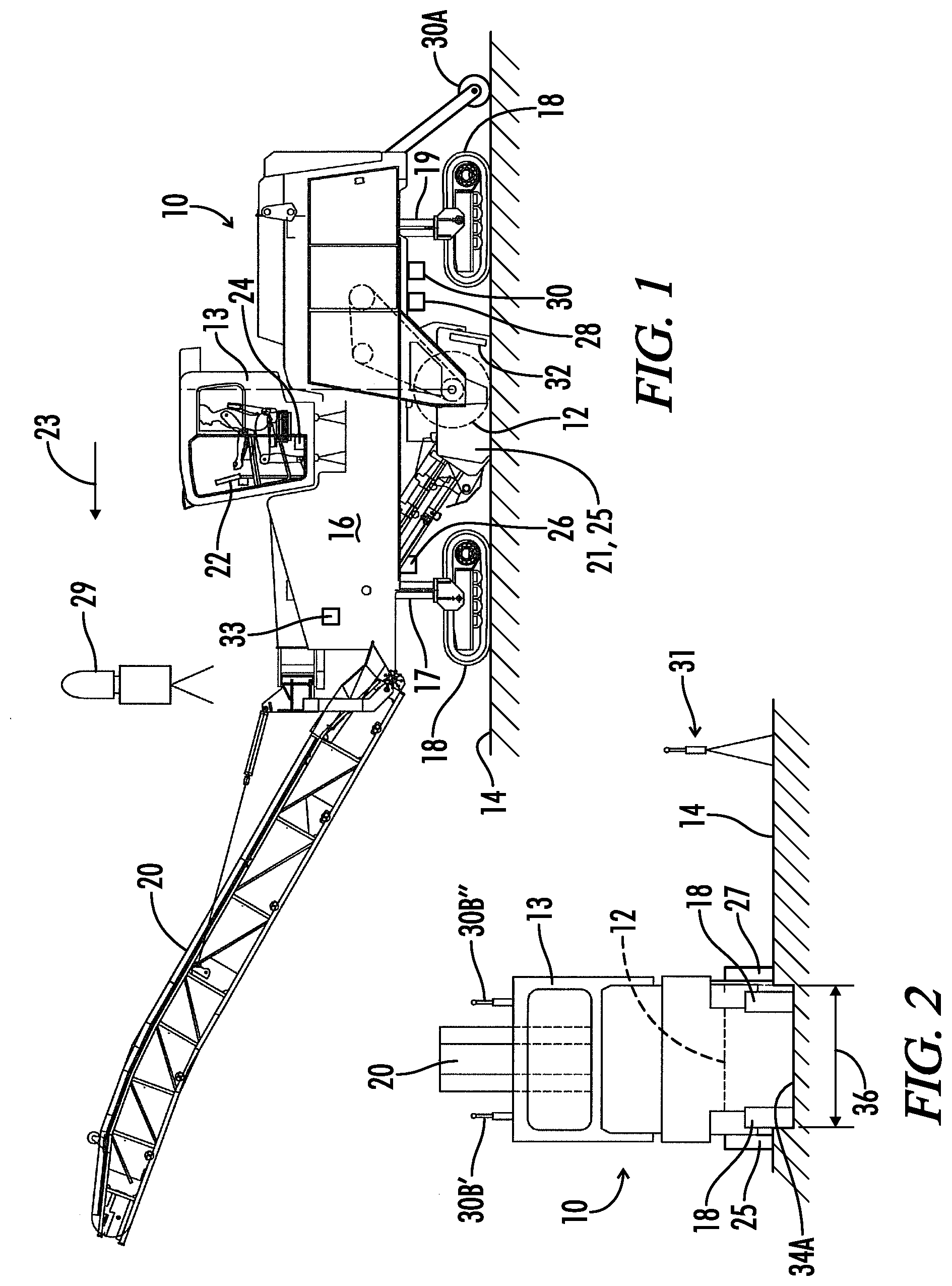 Patent US11773544 — Determining milled volume or milled area of a milled surface — Figure 1