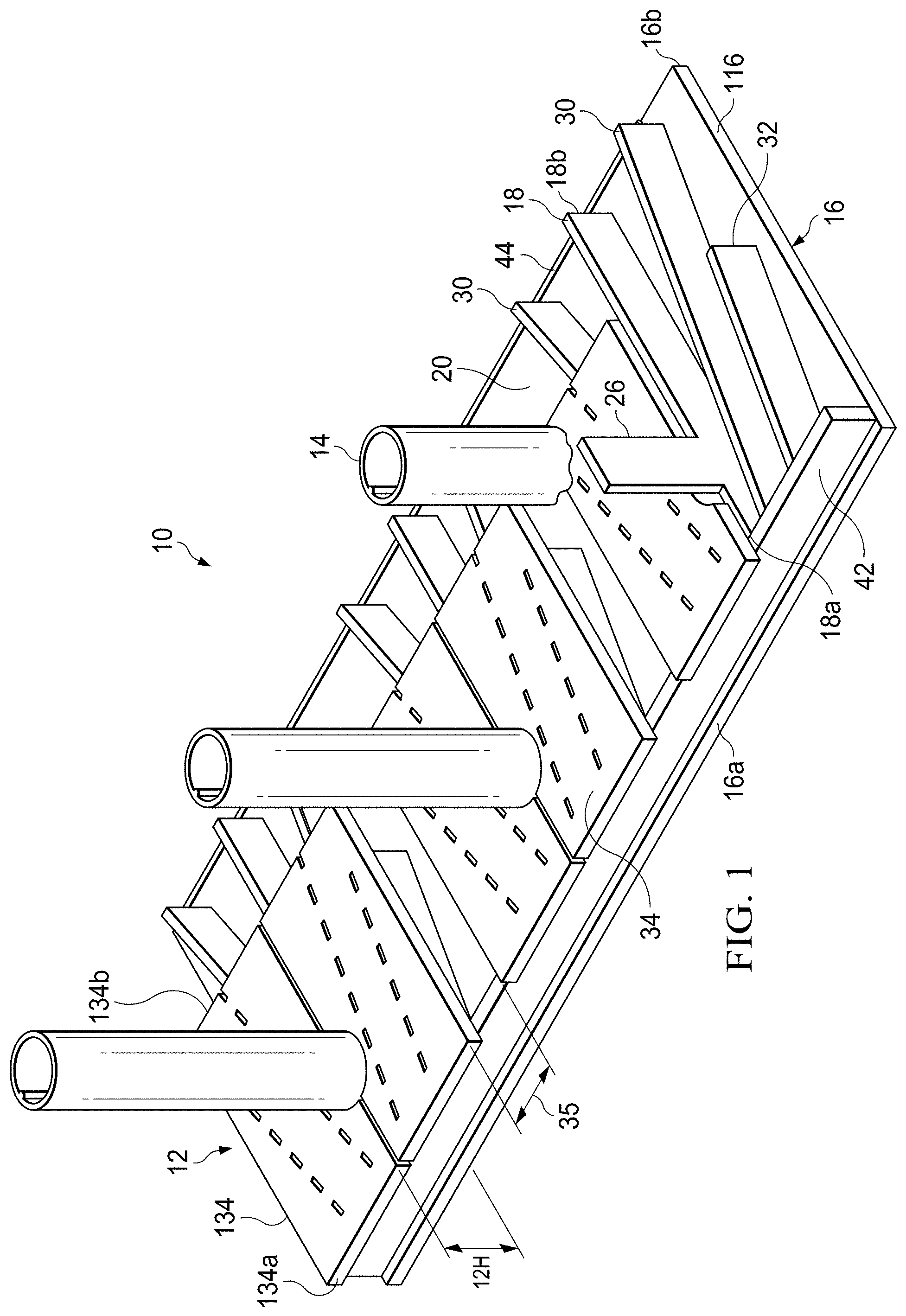 Patent US11773547 — Shallow mount bollard — Figure 1