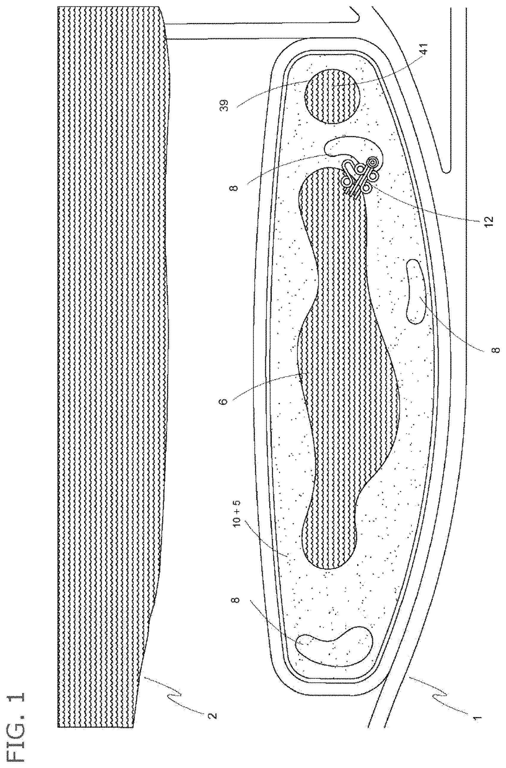 Patent US11773552 — Process of implementation of artificial beach of running water for recreation — Figure 1