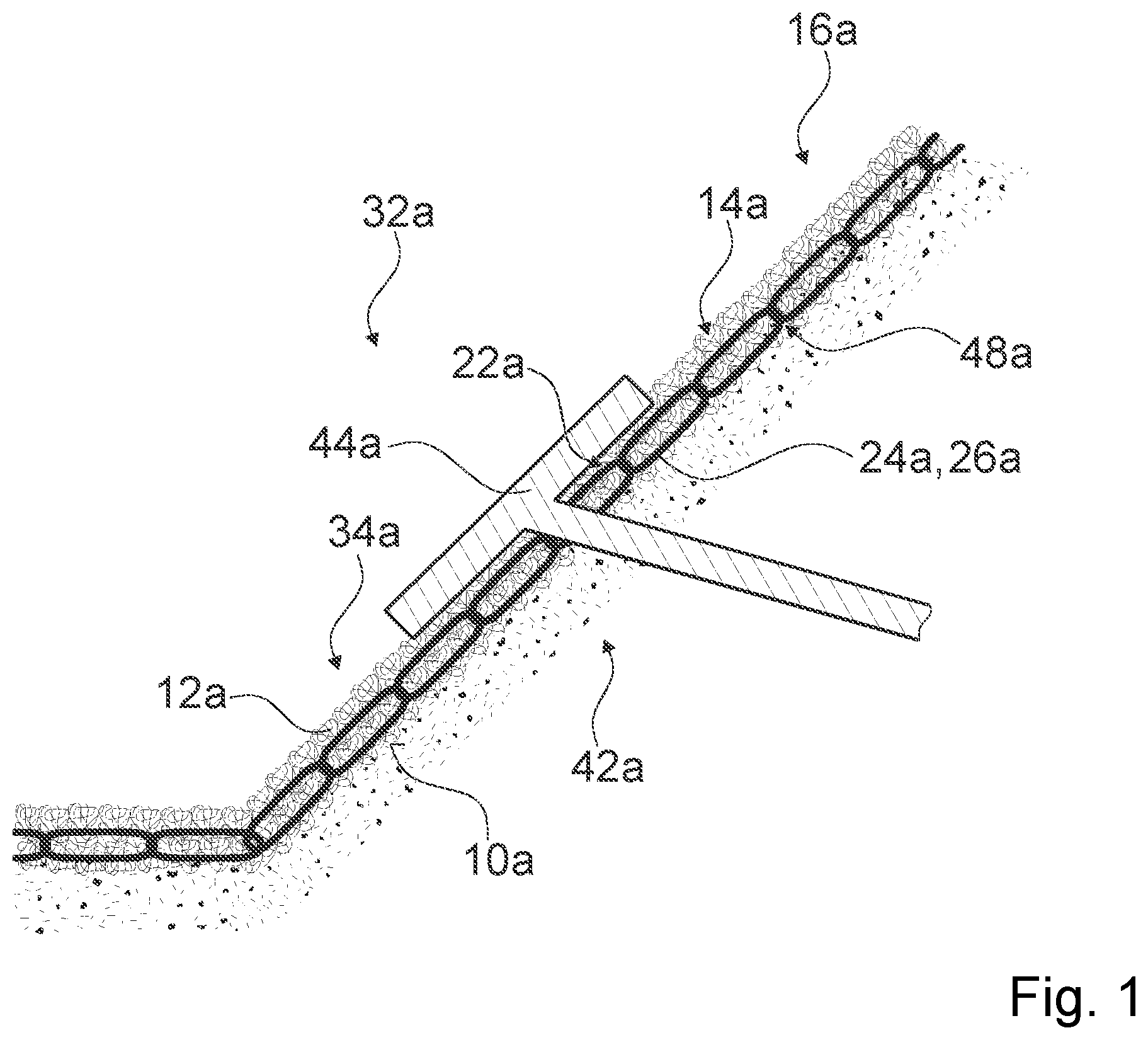Patent US11773559 — Protective device, slope securing means as well as use of and method for producing the protective device — Figure 1
