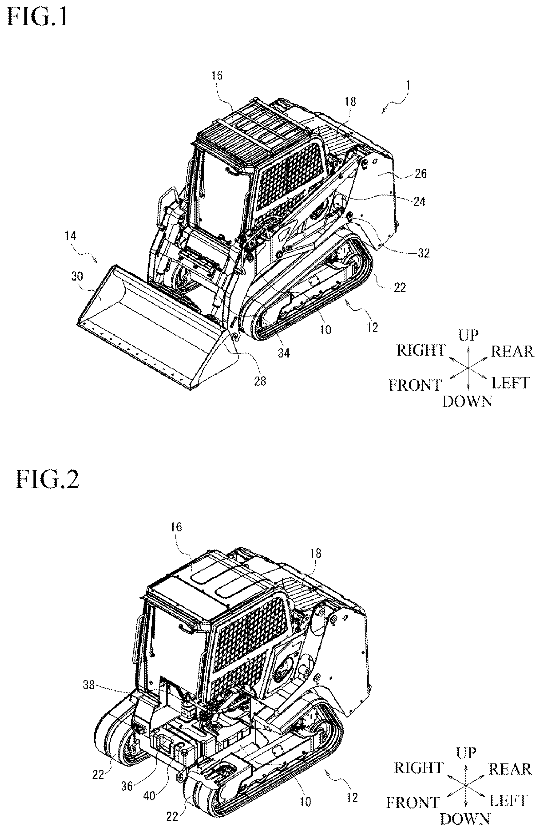 Patent US11773565 — Fuel tank of working vehicle — Figure 1