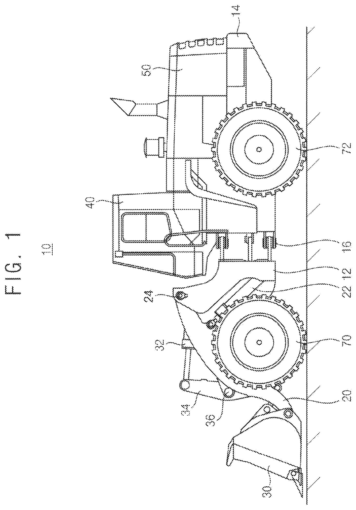 Patent US11773568 — Braking control device and braking control method of construction machine — Figure 1