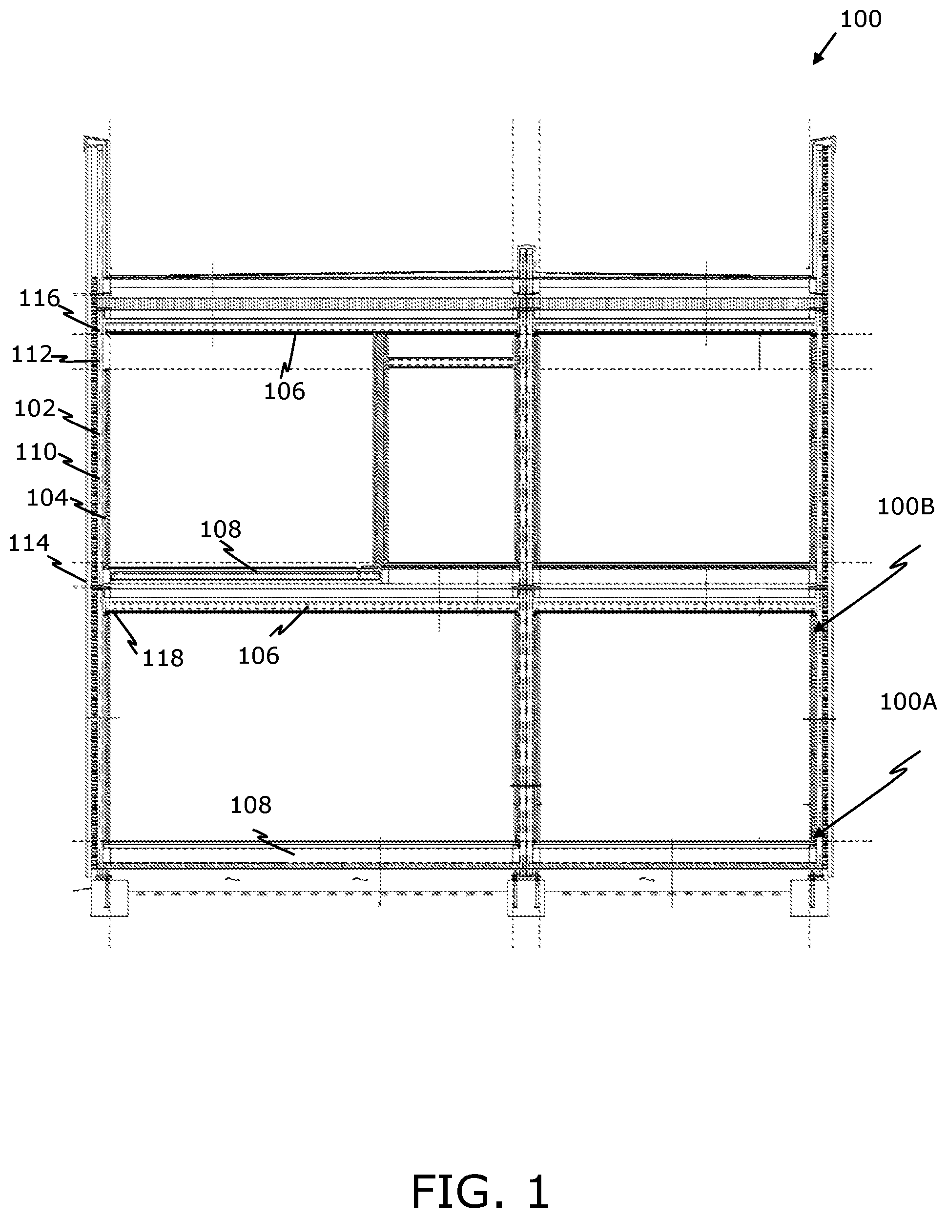Patent US11773583 — Building unit, method for manufacturing building unit and building — Figure 1