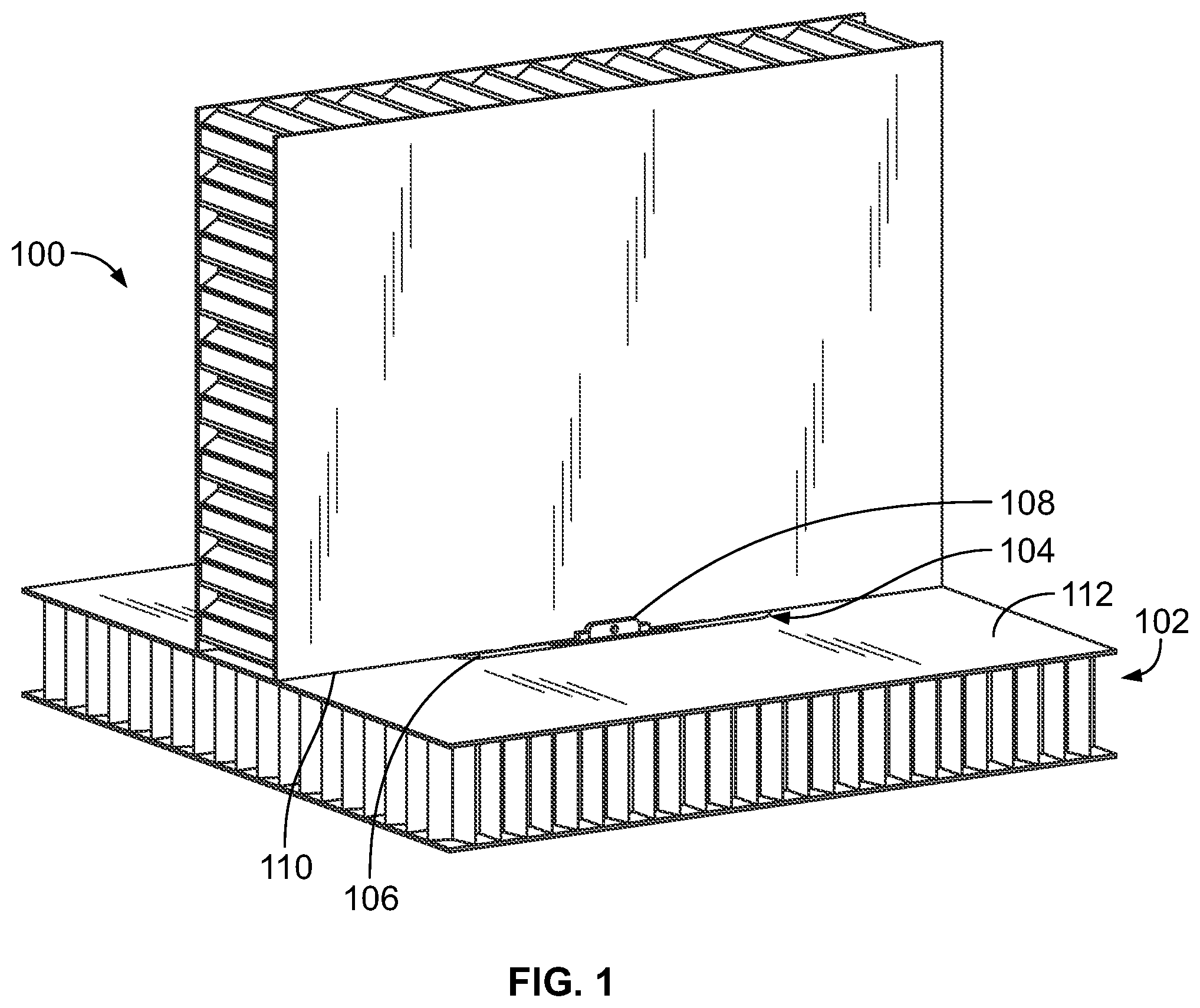 Patent US11773585 — Systems and methods for coupling composite panels — Figure 1