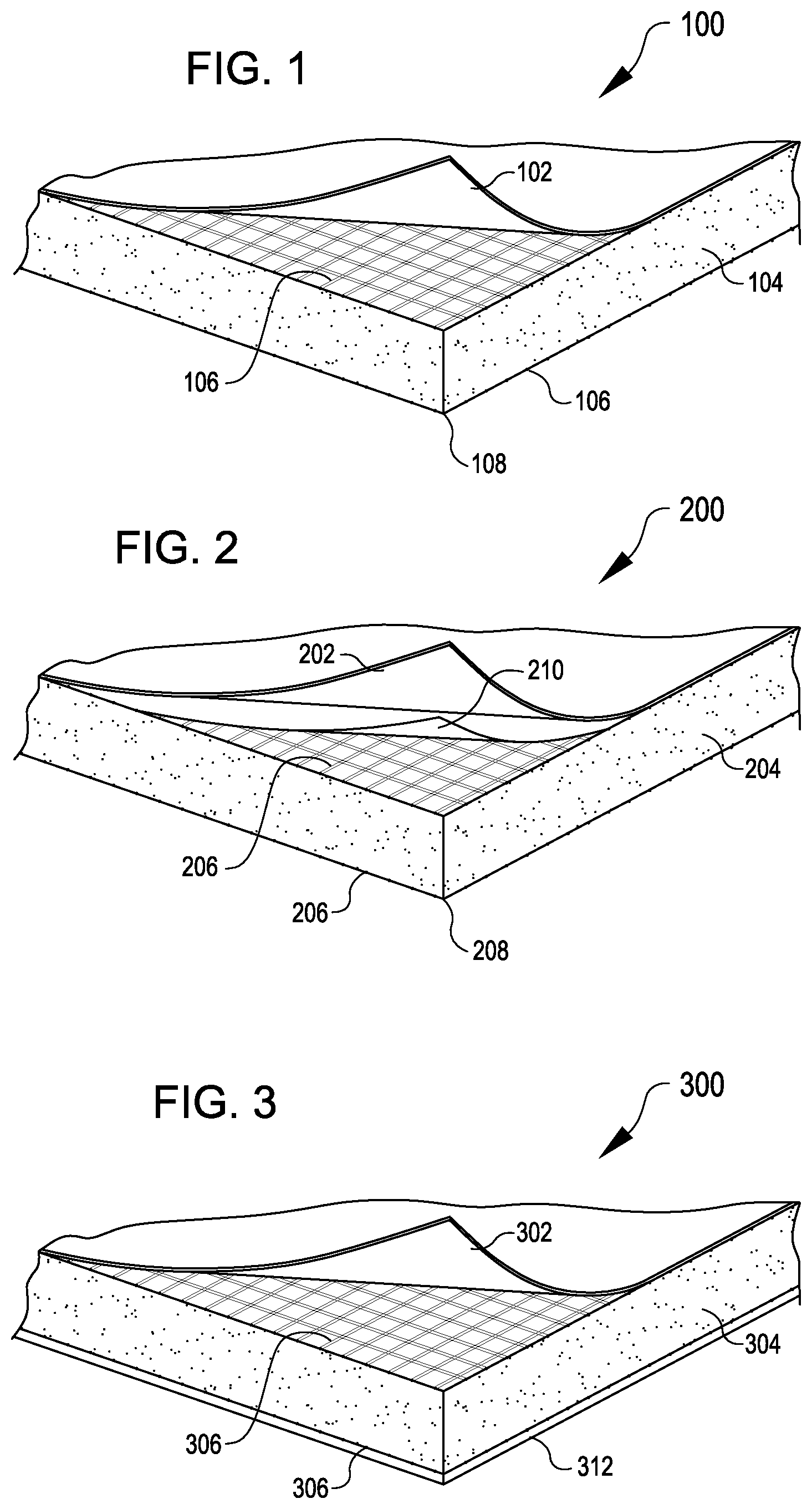 Patent US11773586 — Non-wicking underlayment board — Figure 1