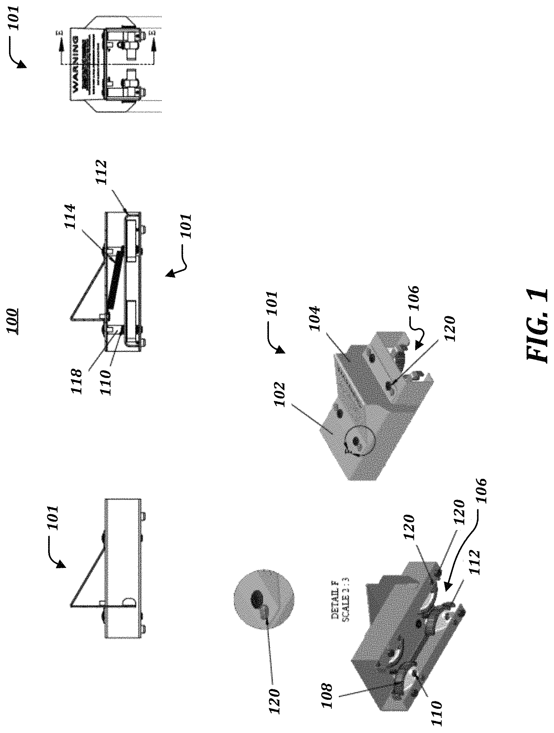 Patent US11773596 — Roof bracket and system and methods for using same — Figure 1