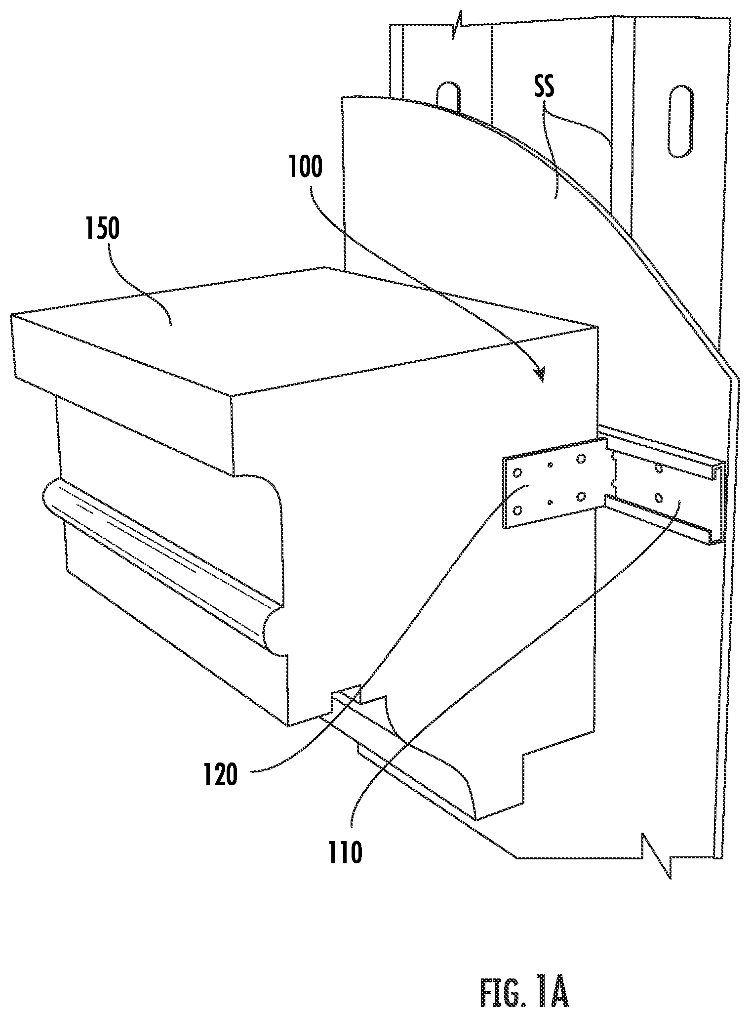Patent US11773599 — Systems, devices, and methods for mounting a lightweight architectural masonry product to a building — Figure 1