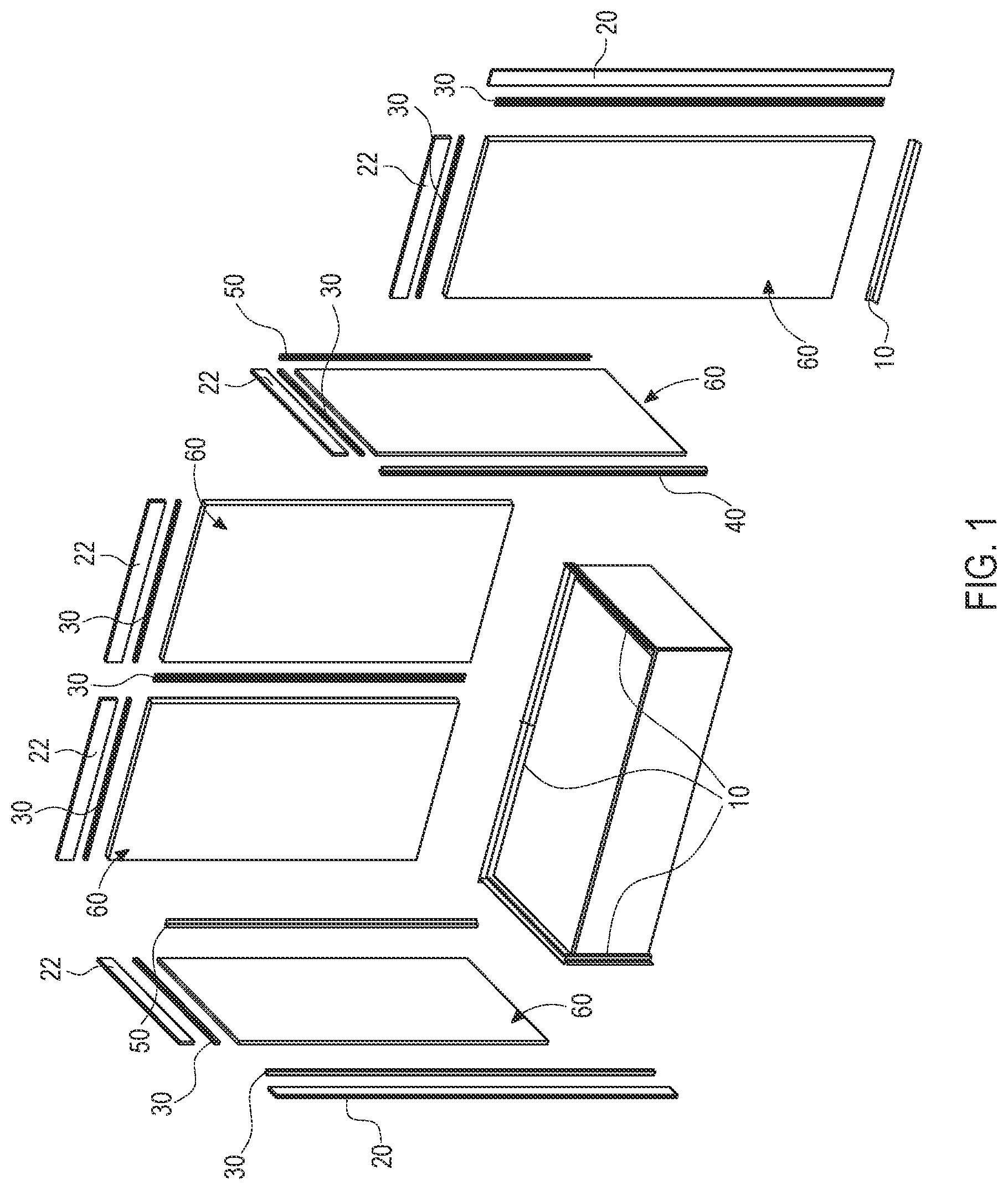 Patent US11773600 — Wall paneling system — Figure 1