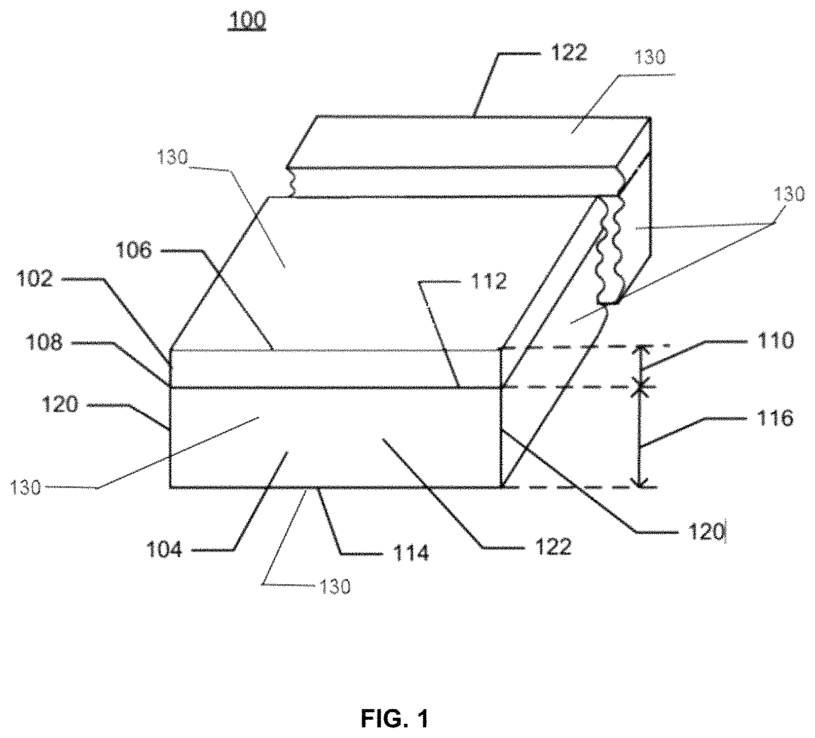Patent US11773604 Figure 1 – Moisture resistant engineered hardwood veneer flooring