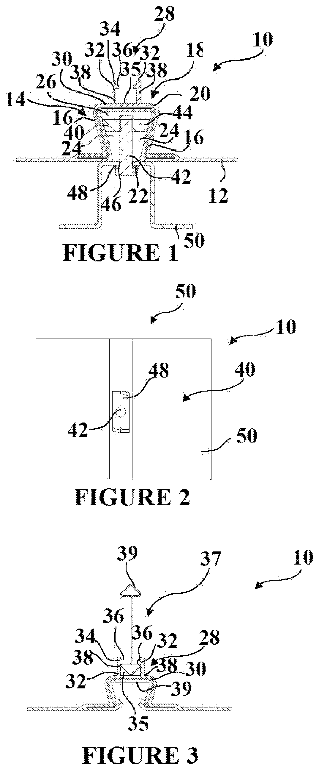 Patent US11773608 — Support structure assembly — Figure 1