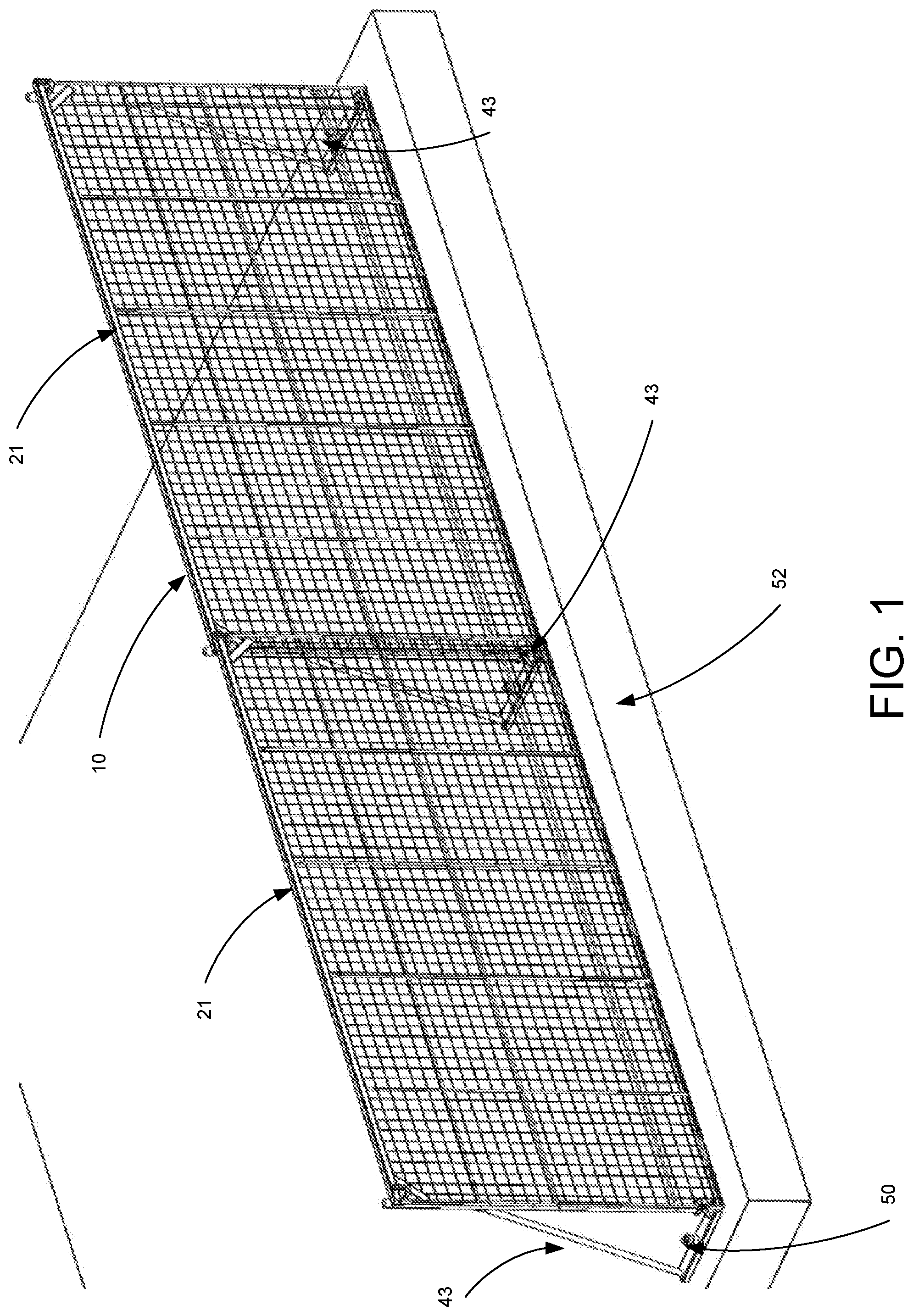 Patent US11773609 — Safety fence assembly — Figure 1