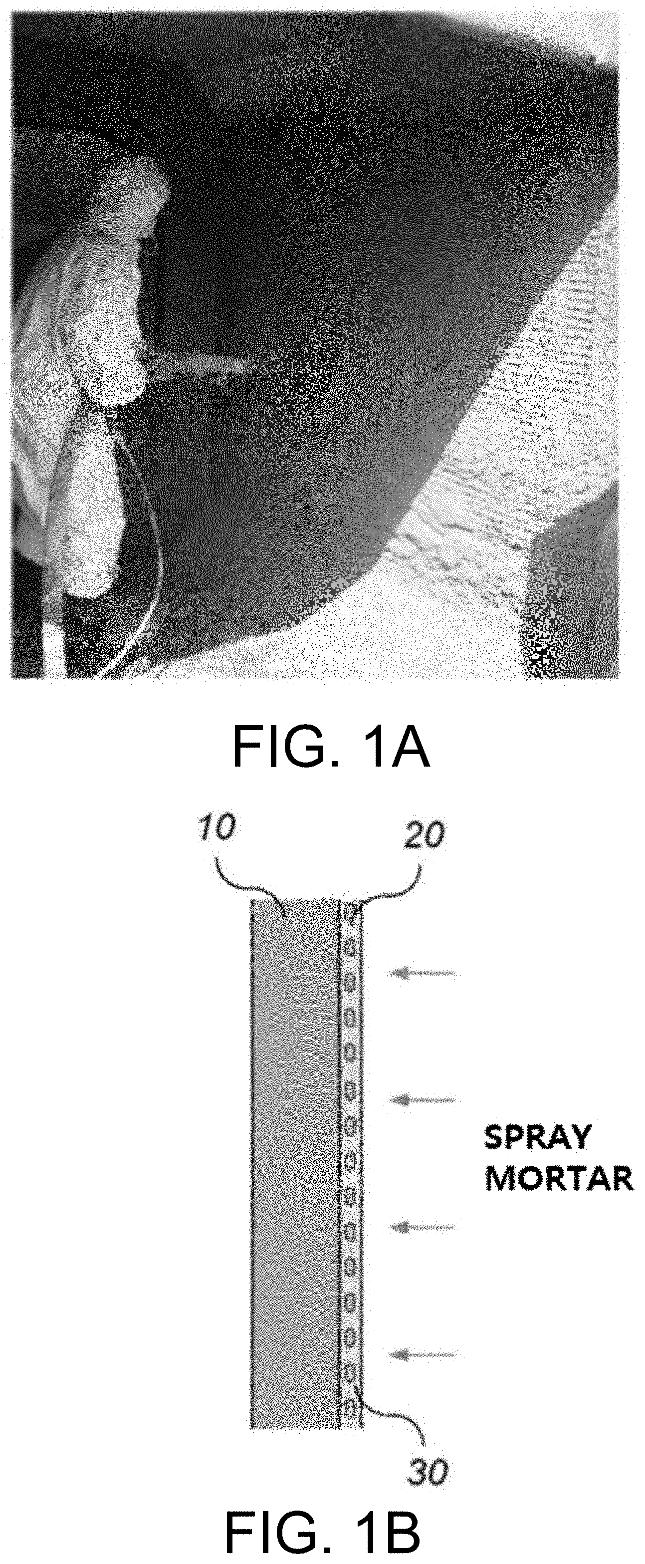 Patent US11773610 — Concrete structure strengthened using grid reinforcement material and non-shrink grout and method of strengthening the same — Figure 1