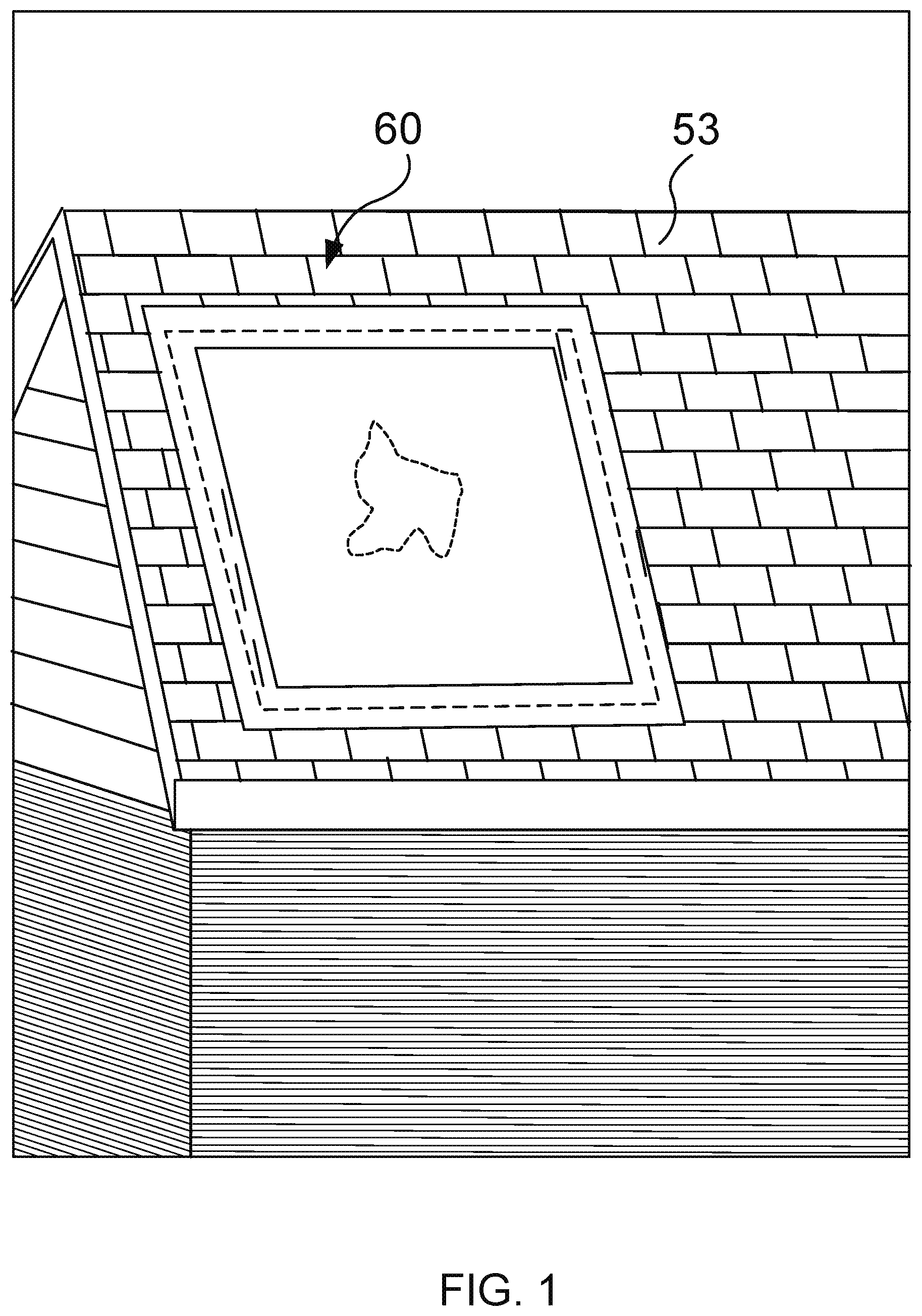 Patent US11773611 Figure 1 – Protective roof tarp and associated methods