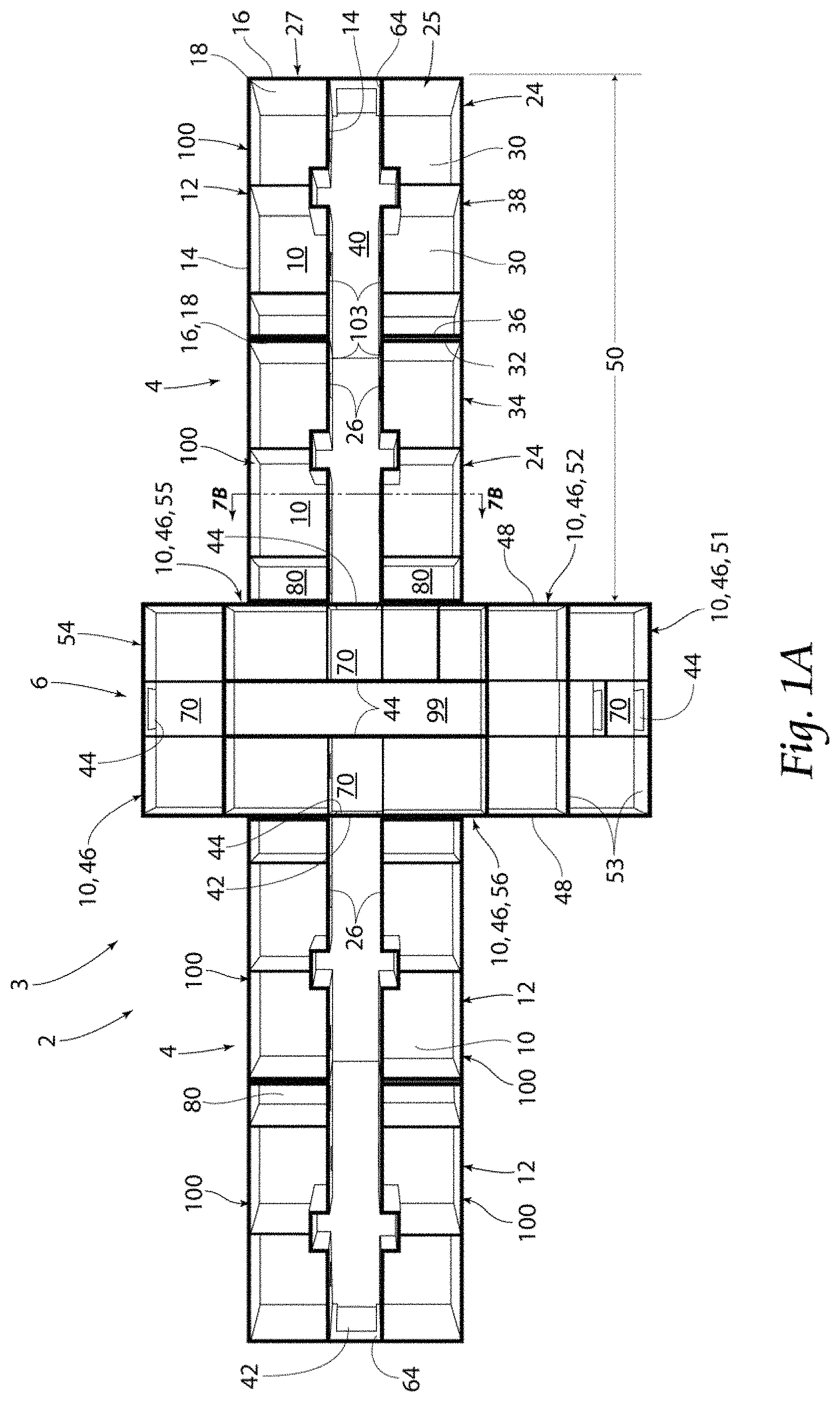 Patent US11773613 — Modular configurable hospital system and method — Figure 1