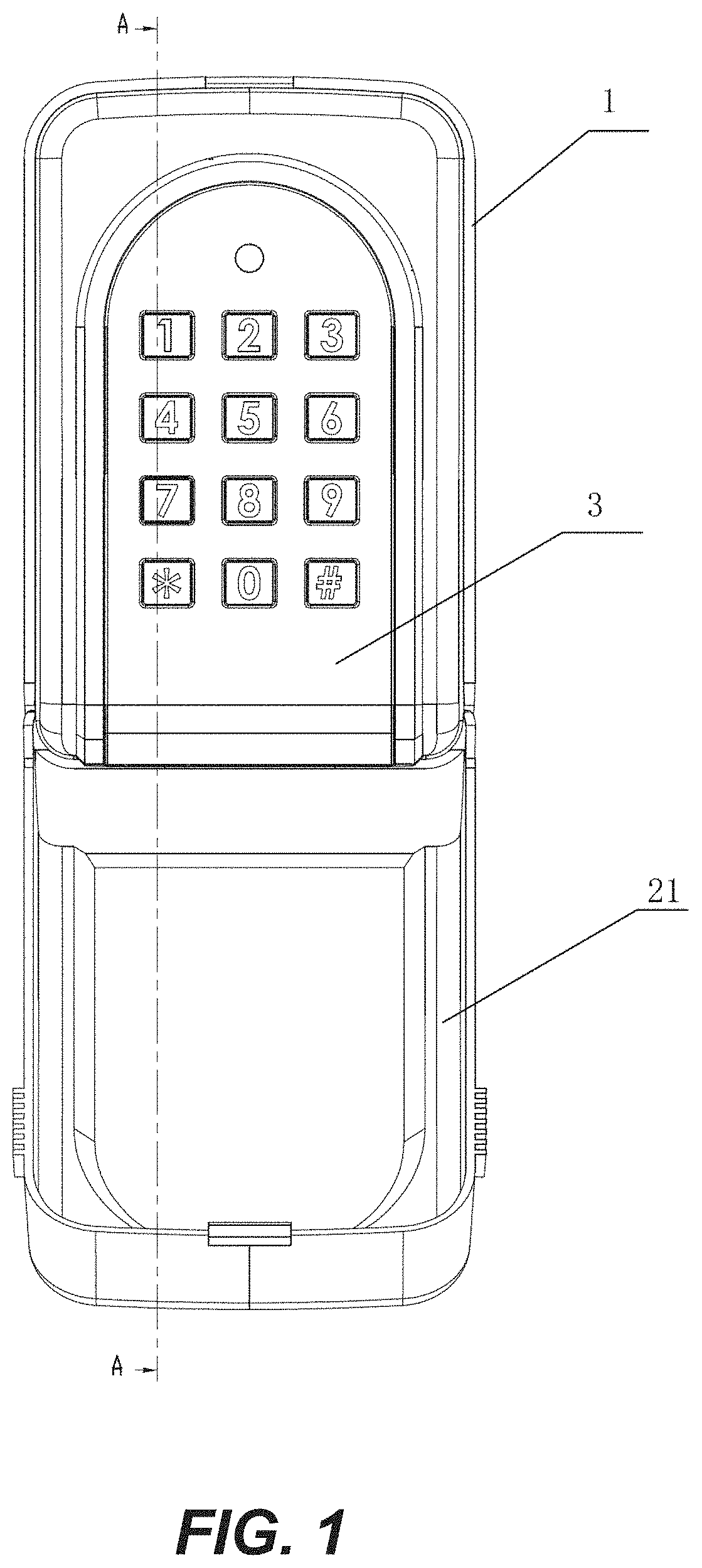 Patent US11773621 — Electronic key storage case — Figure 1