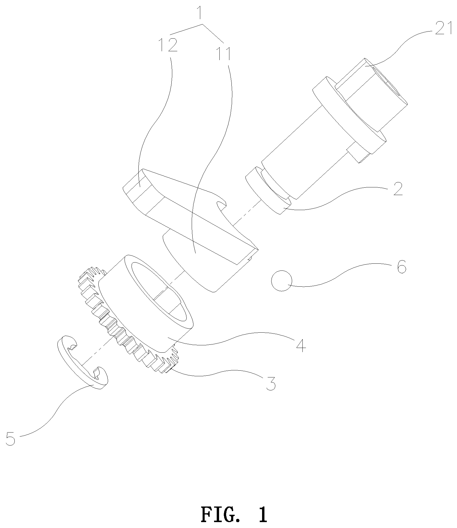 Patent US11773625 — Clutch assembly of electronic cabinet lock — Figure 1