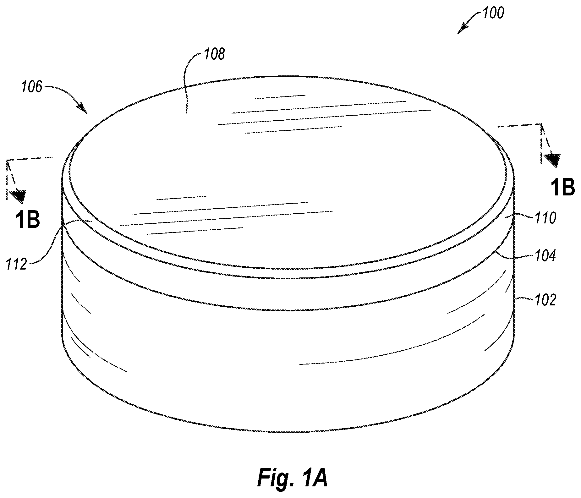 Patent US11773654 Figure 1 – Polycrystalline diamond compacts, methods of making same, and applications therefor