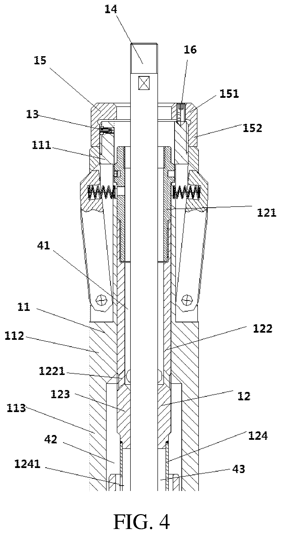 Patent US11773670 Figure 3 – Control mechanism of core drilling rig