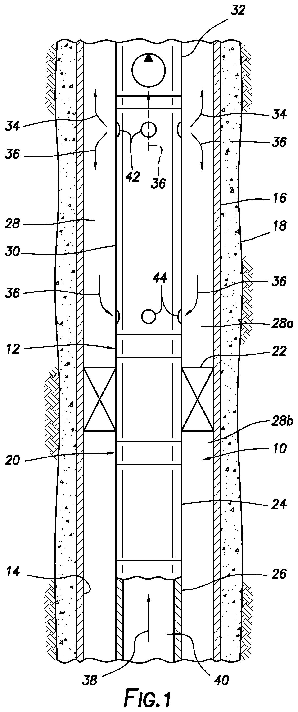 Patent US11773689 — Surge flow mitigation tool, system and method — Figure 1