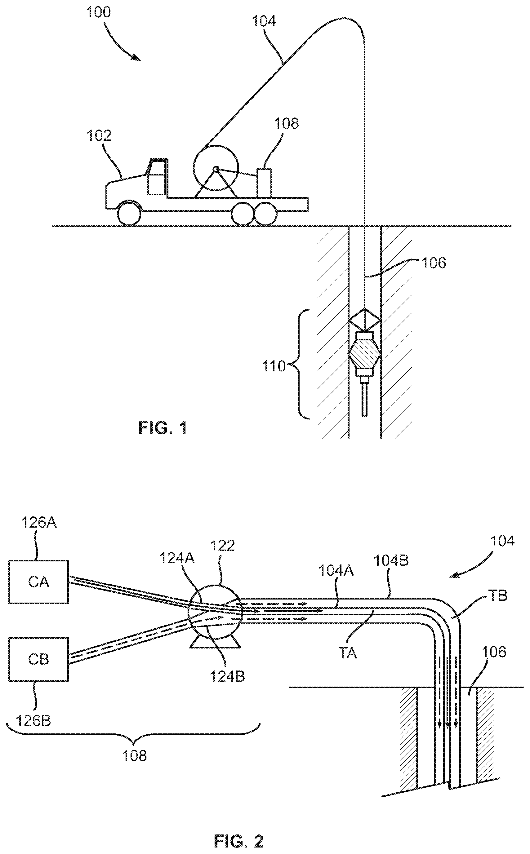 Patent US11773693 — In-situ system for mixing two or more chemical components downhole in a wellbore and a method employing same — Figure 1