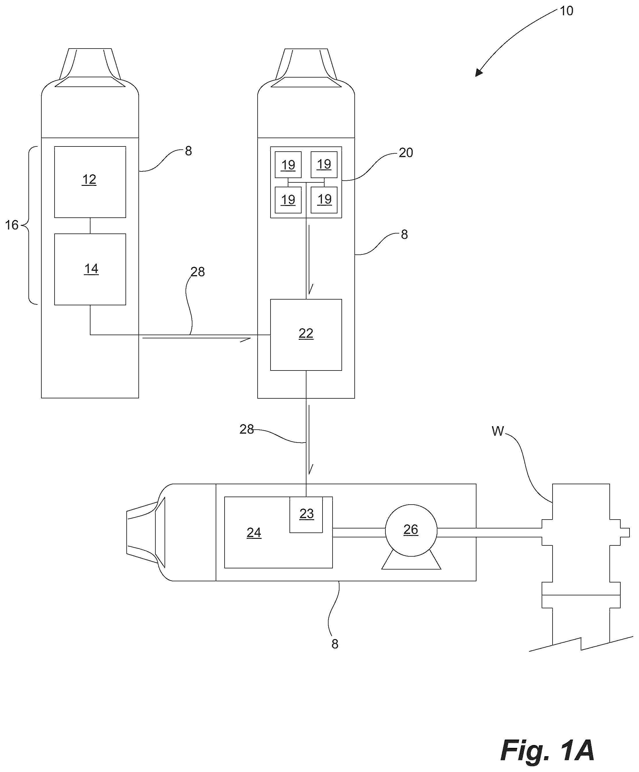 Patent US11773699 — Powertrain for wellsite operations and method — Figure 1