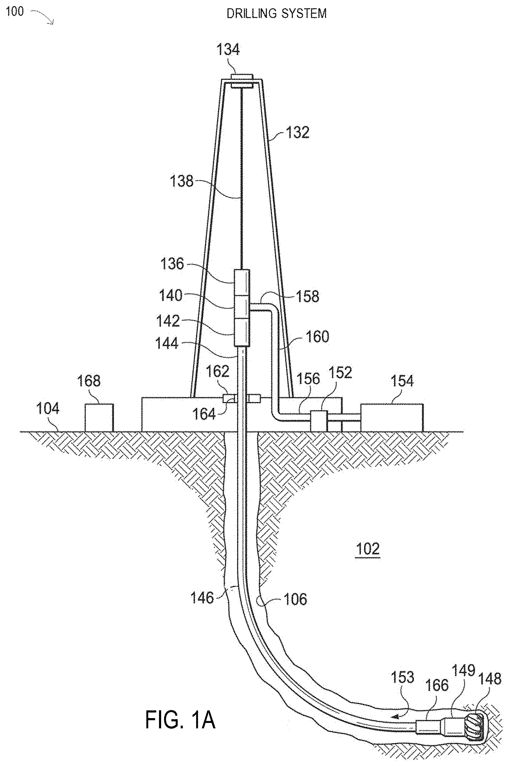 Patent US11773711 — Wellbore friction depth sounding by oscillating a drill string or casing — Figure 1