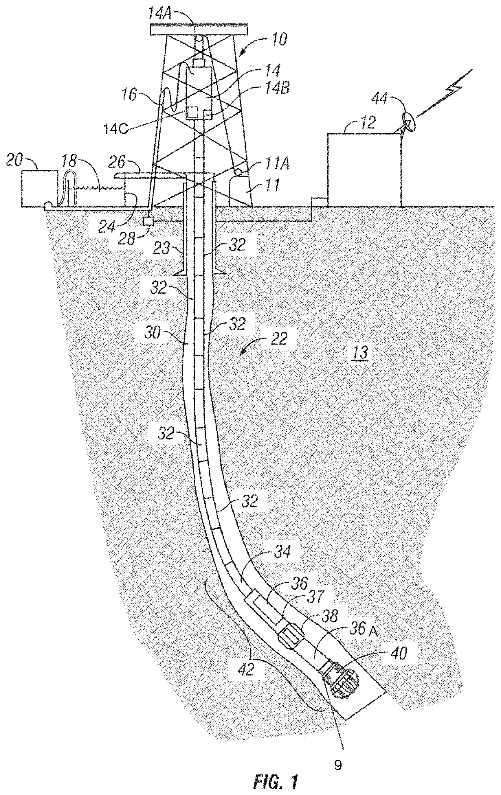 Patent US11773712 Figure 1 – Method and apparatus for optimizing drilling using drill bit generated acoustic signals