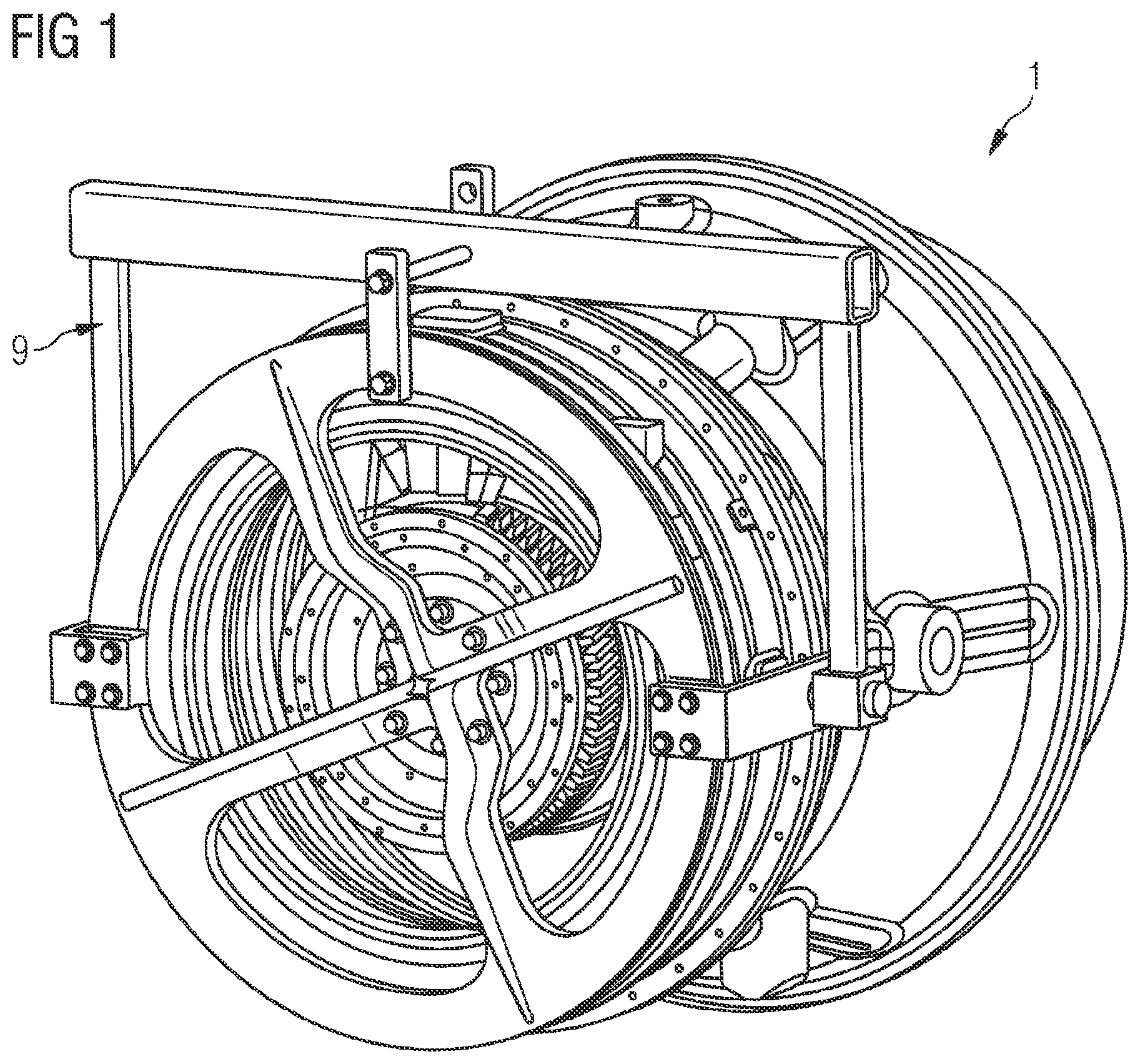 Patent US11773722 — Method of assembling and disassembling a gas turbine engine module and an assembly therefor — Figure 1
