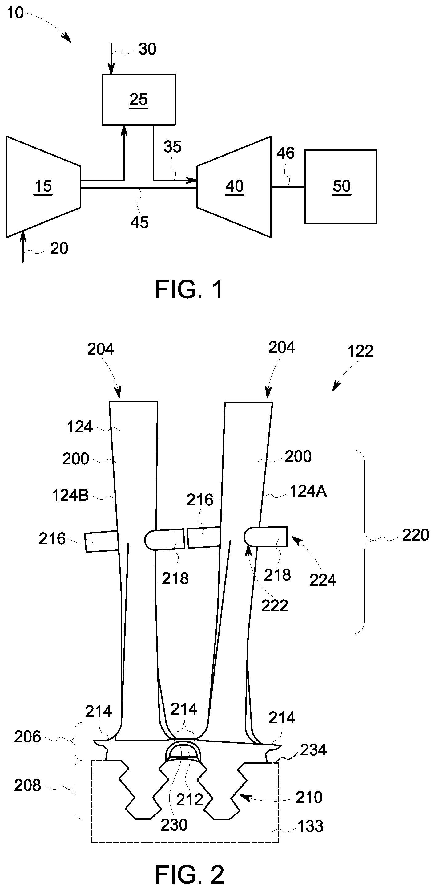 Patent US11773725 — Turbine damper — Figure 1