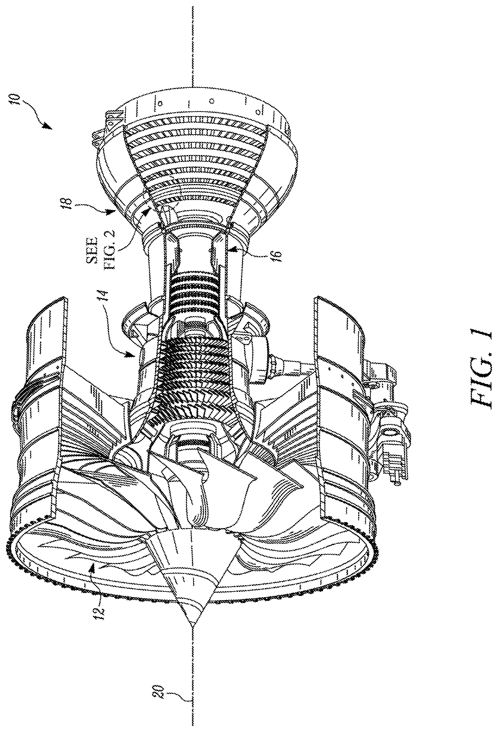 Patent US11773737 — Load transfer device, stator vane assembly, turbine, and gas turbine engine including the same — Figure 1