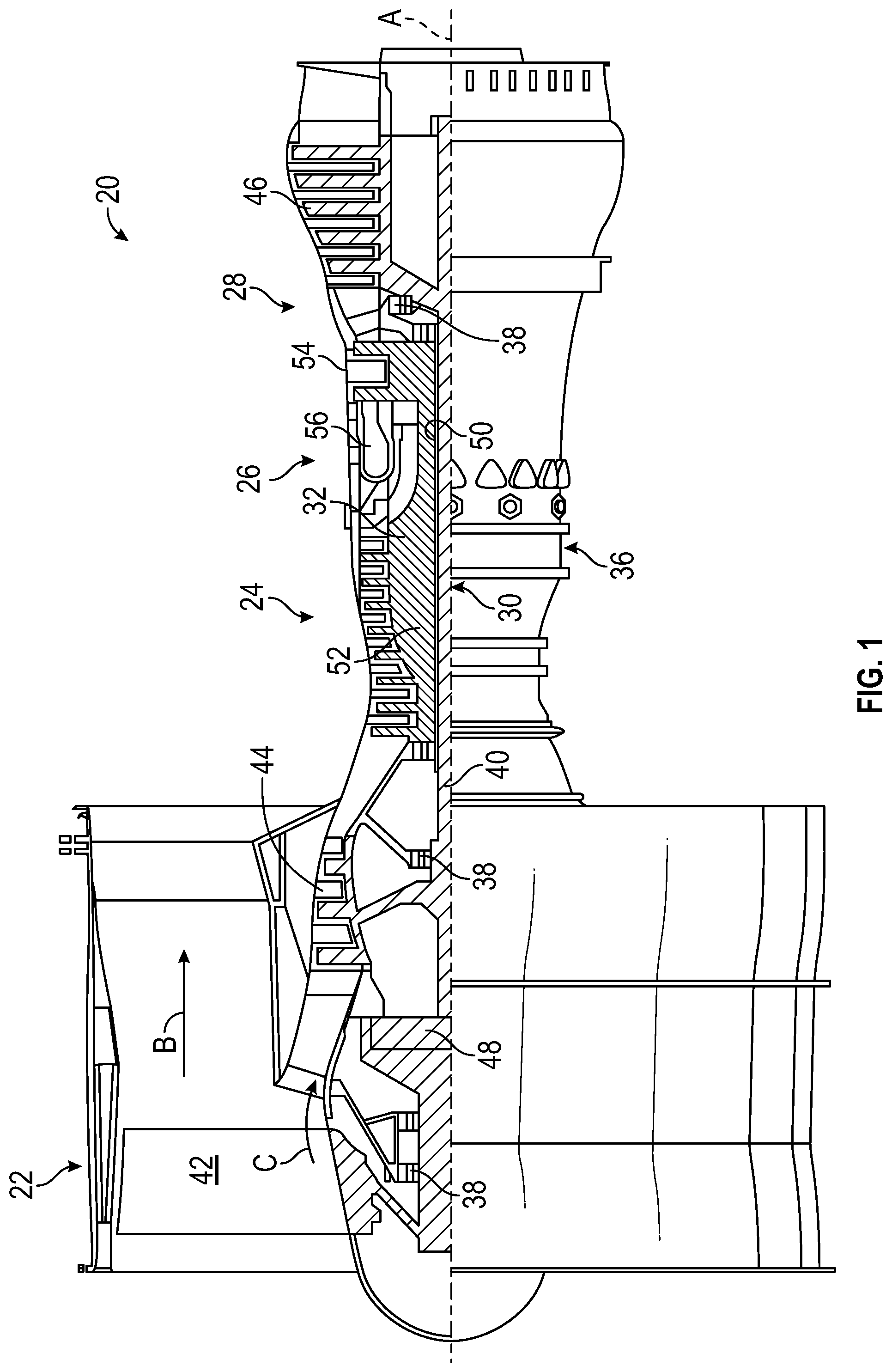Patent US11773743 — Model-based rotor speed keep out zone control — Figure 1