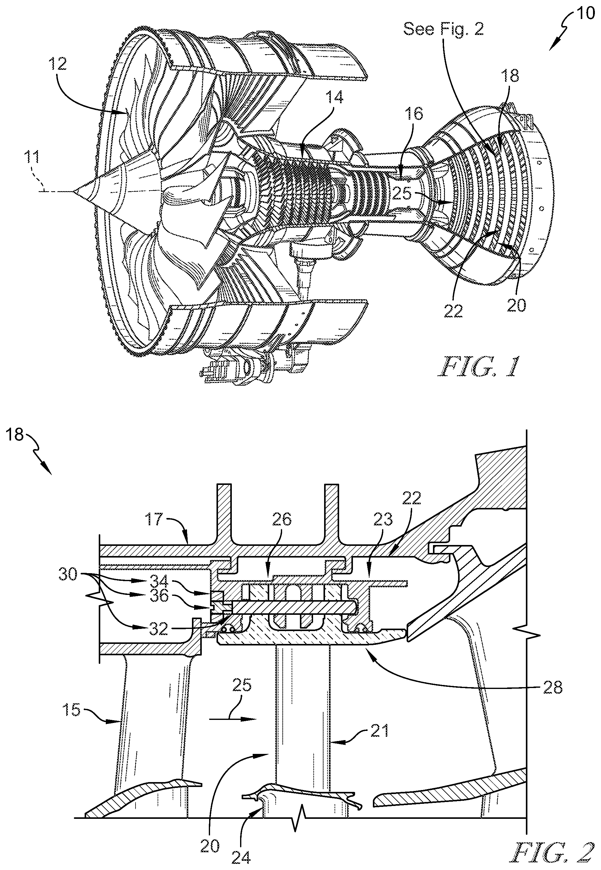 Patent US11773751 — Ceramic matrix composite blade track segment with pin-locating threaded insert — Figure 1