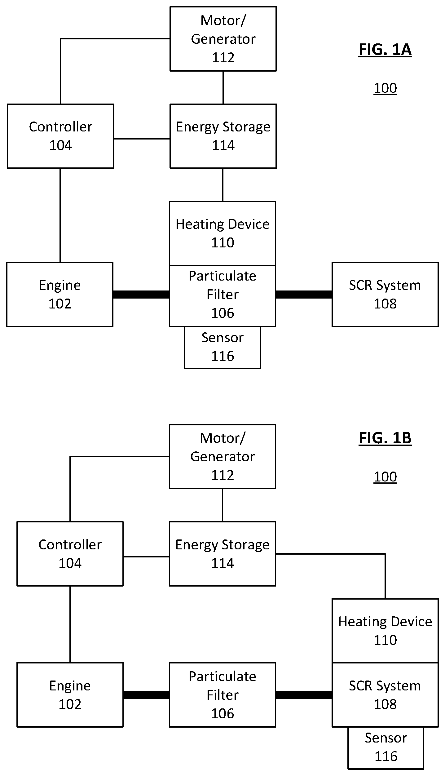Patent US11773761 — Apparatus, methods and systems for electrically heated particulate filter and SCR catalyst in vehicles — Figure 1